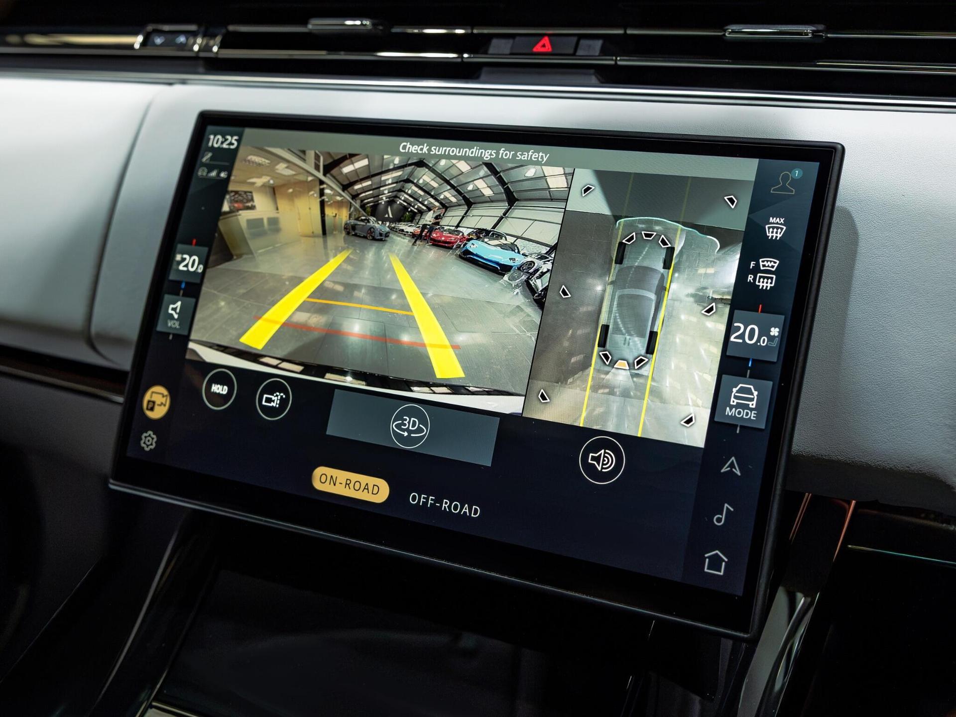 An interior shot of the infotainment system on a 2025 Land Rover Range Rover Sport