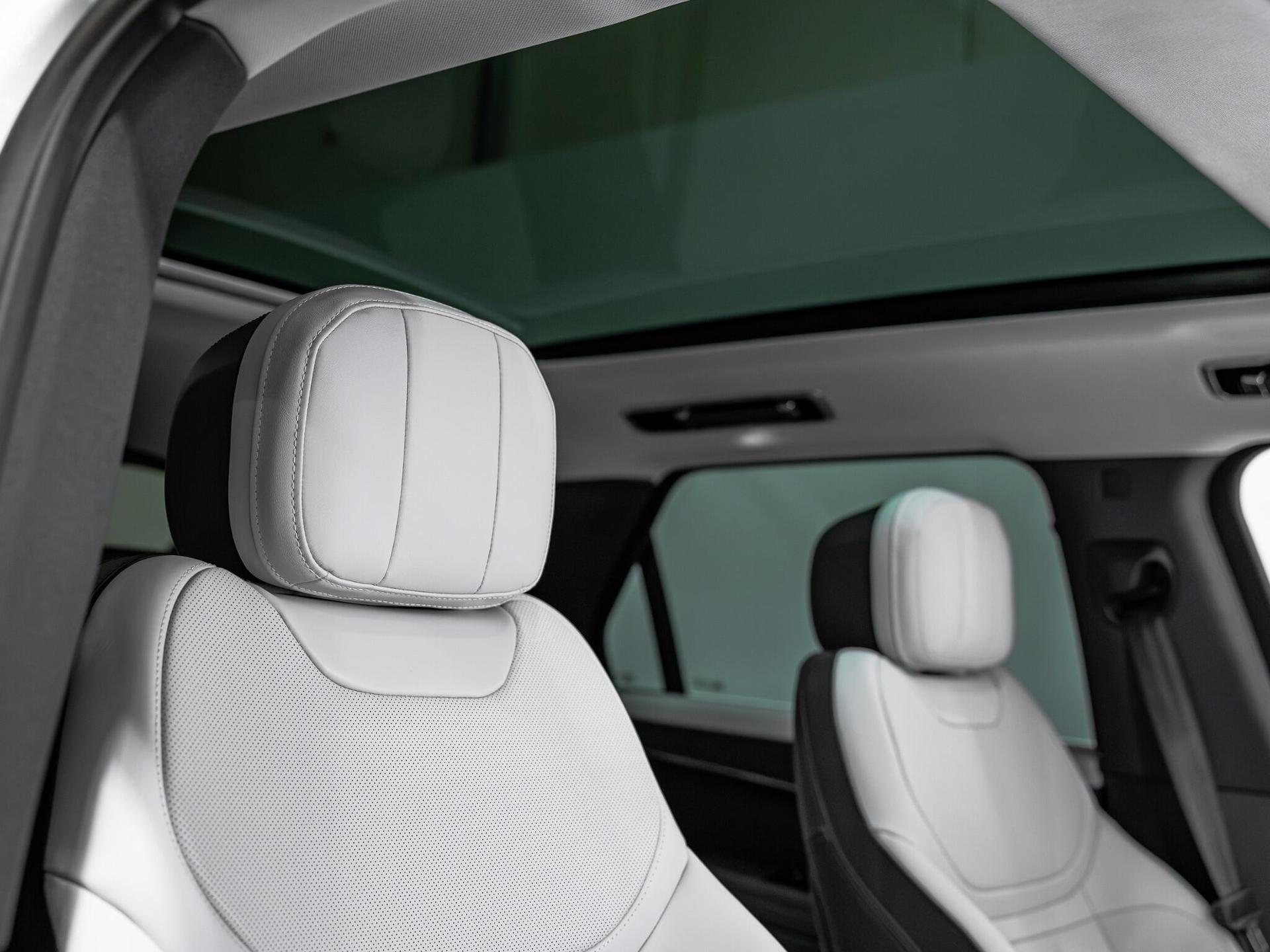 An interior shot of the driver seat on a 2025 Land Rover Range Rover Sport