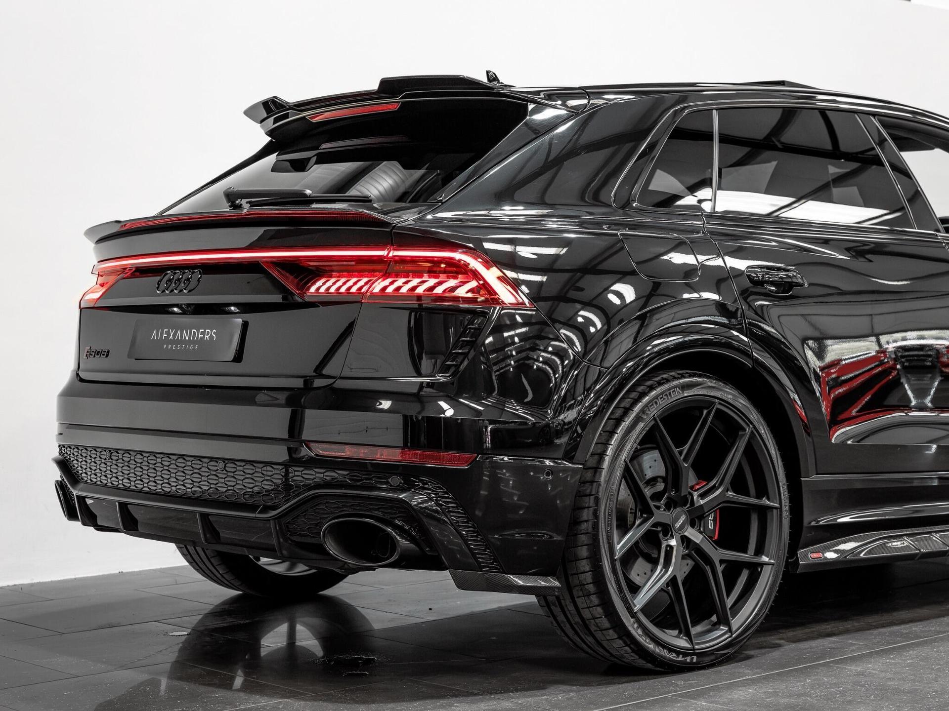 An exterior shot of the rear right on a 2023 Audi RSQ8