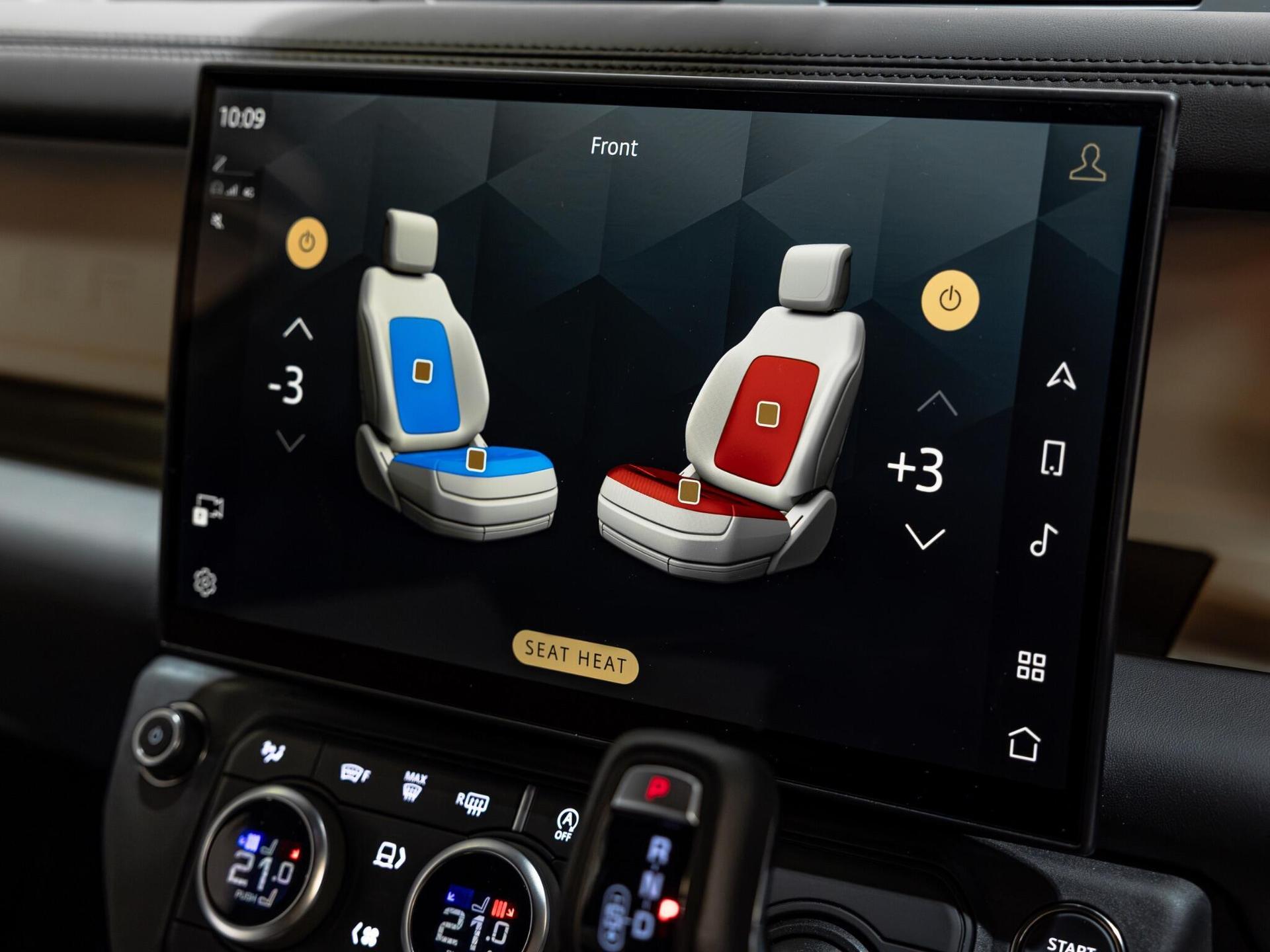 An interior shot of the infotainment system on a 2026 Land Rover Defender 110