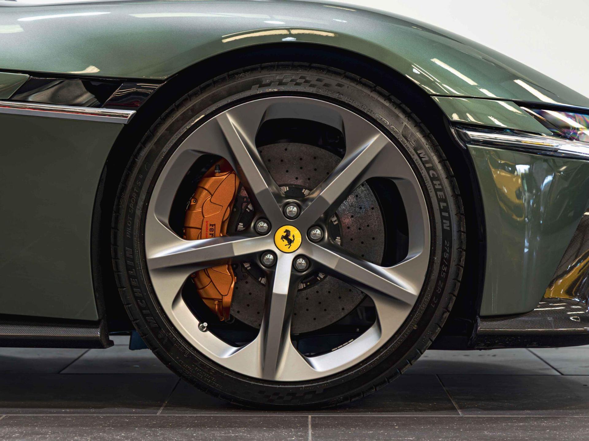 An exterior shot of the wheel on a 2025 Ferrari 12Cilindri
