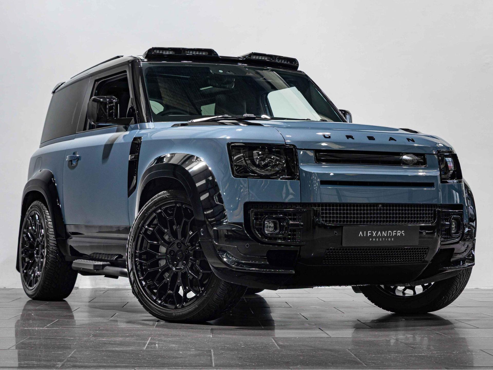 An exterior shot of the front right on a 2025 Land Rover Defender 90