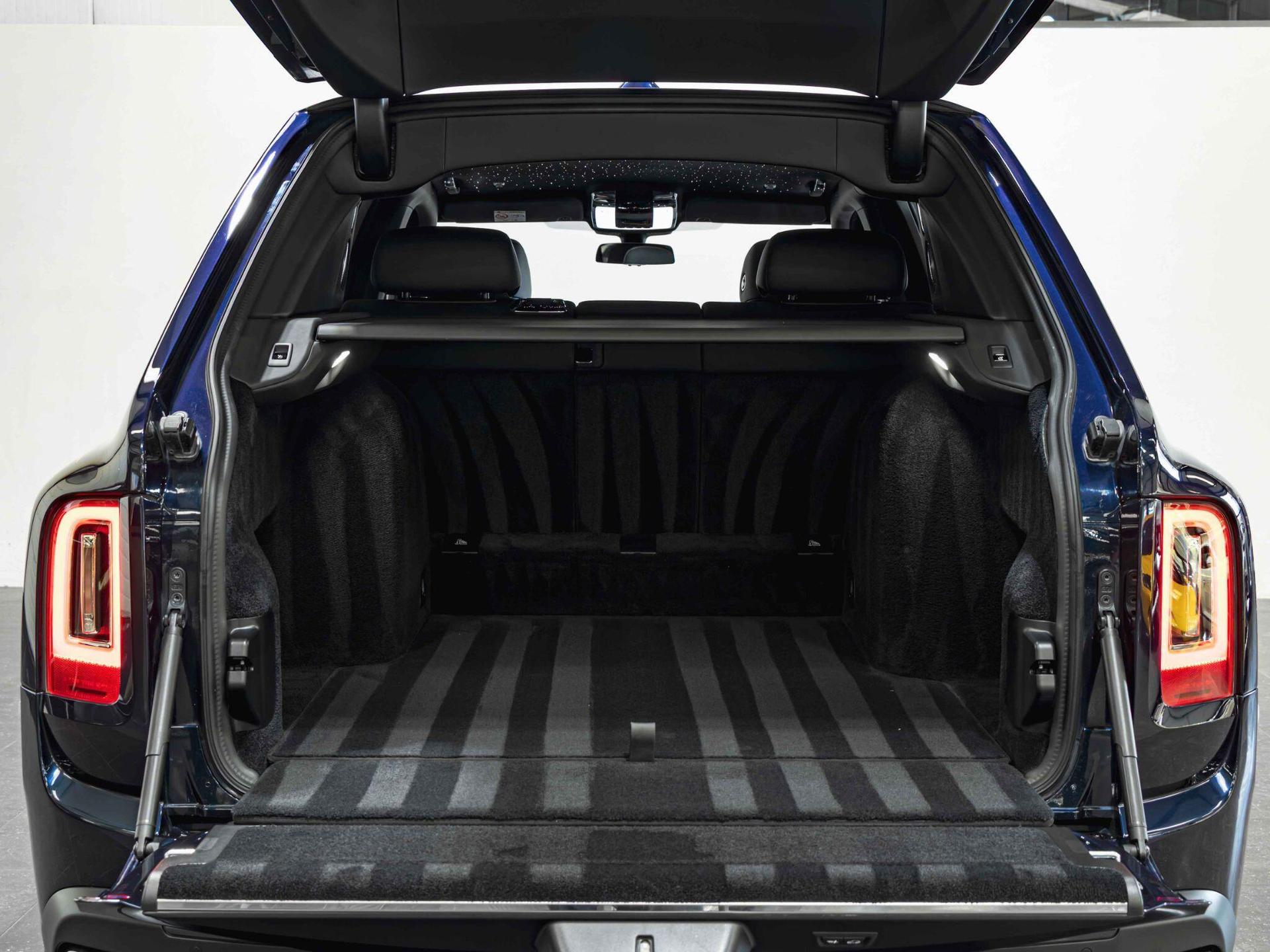 An interior shot of the boot on a 2023 Rolls-Royce Cullinan
