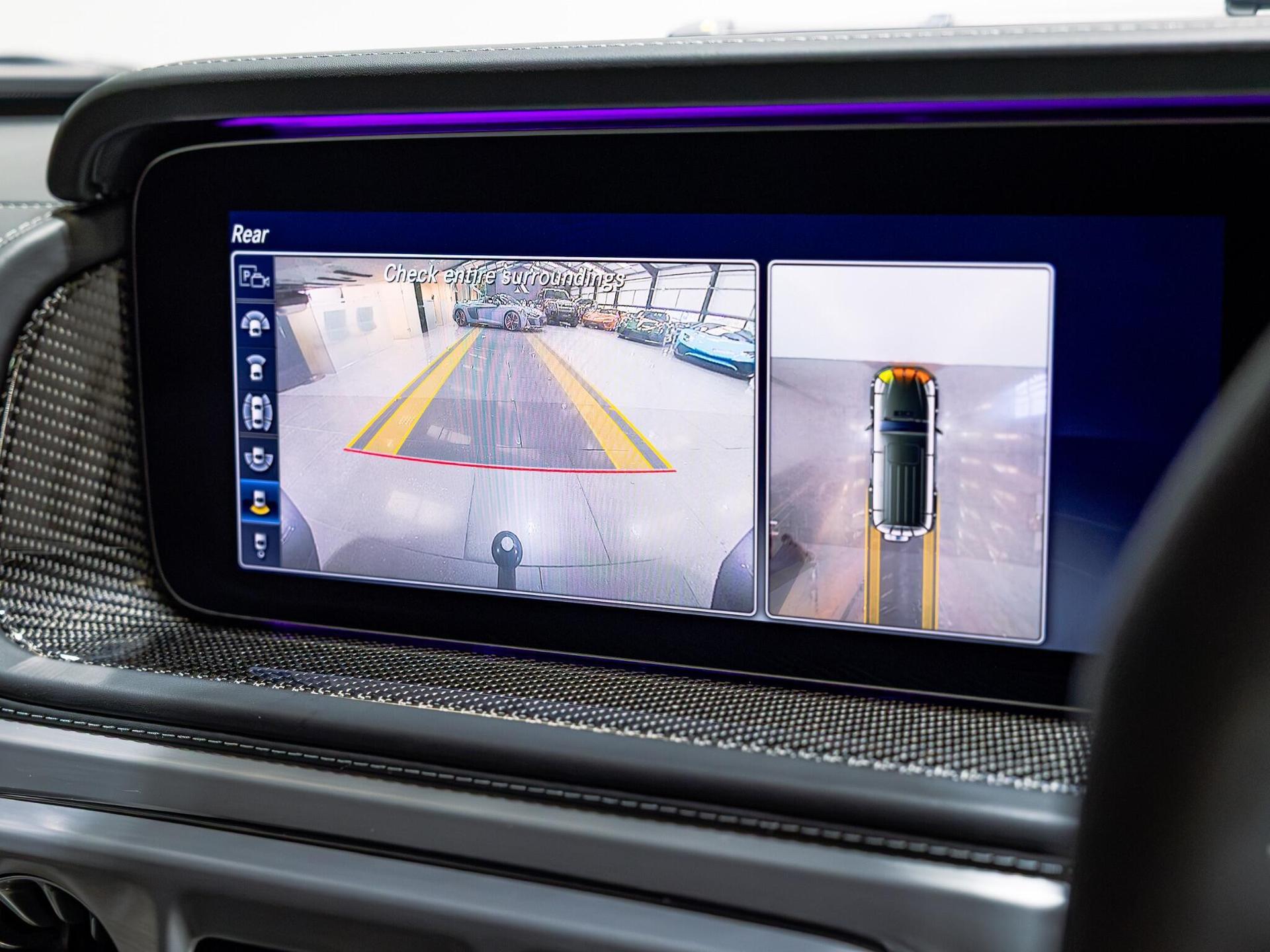 An interior shot of the infotainment system on a 2023 Mercedes-Benz G Class