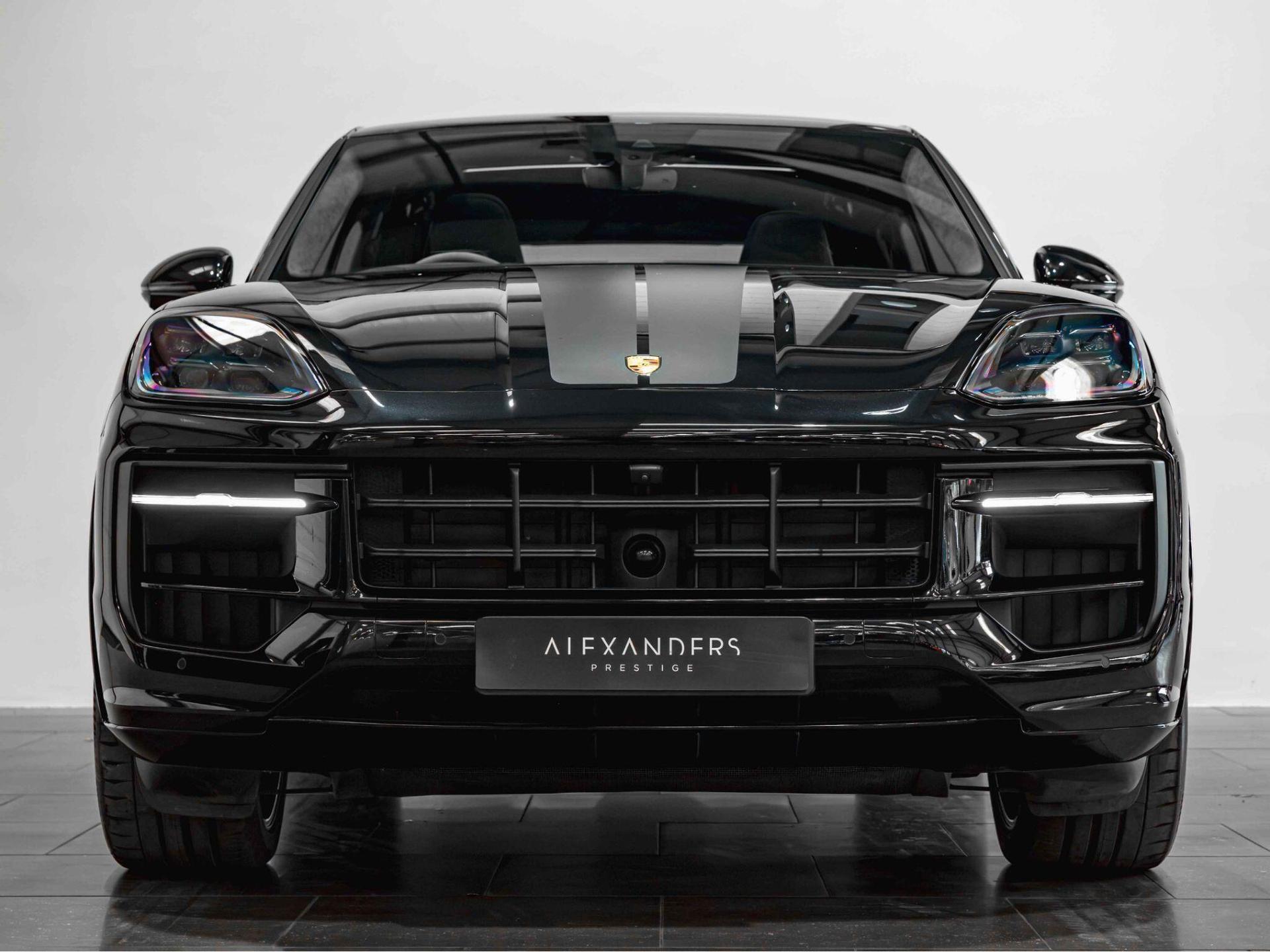 An exterior shot of the front on a 2025 Porsche Cayenne