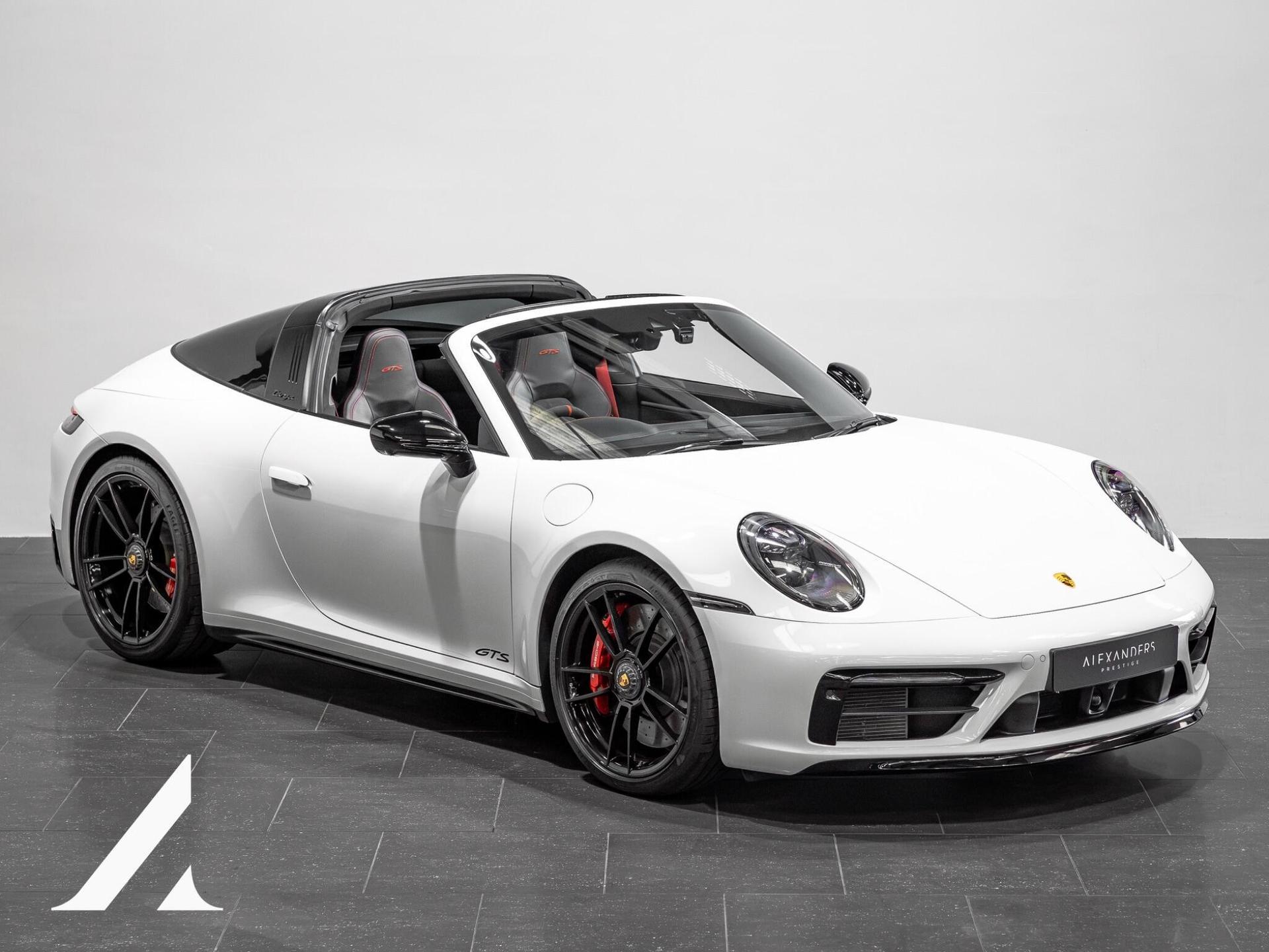 An exterior shot of the front right on a 2021 Porsche 911
