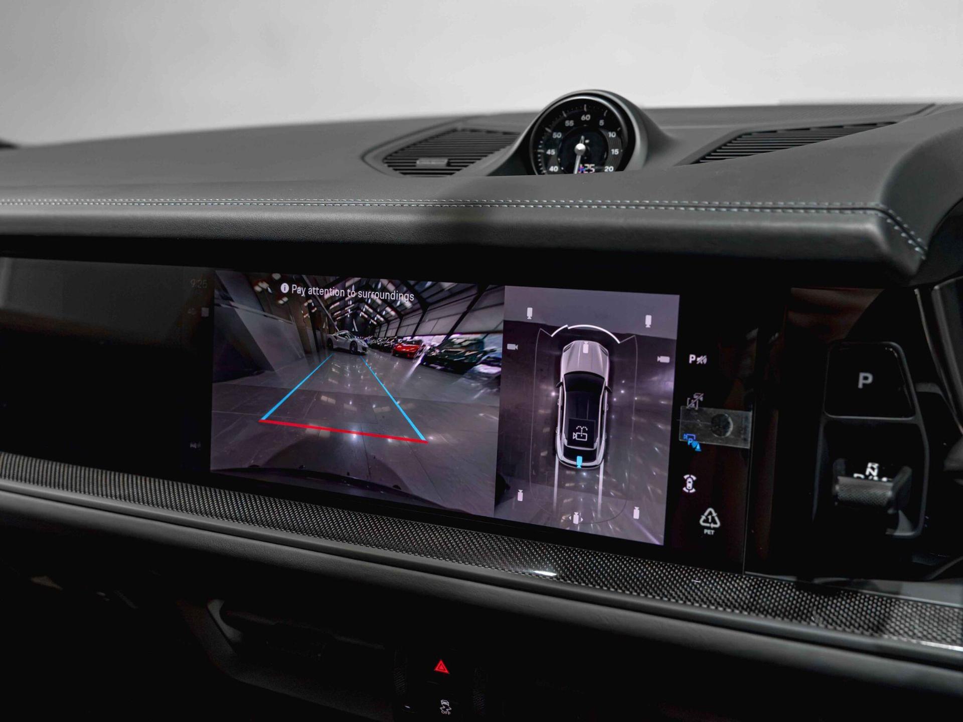 An interior shot of the infotainment system on a 2025 Porsche Cayenne