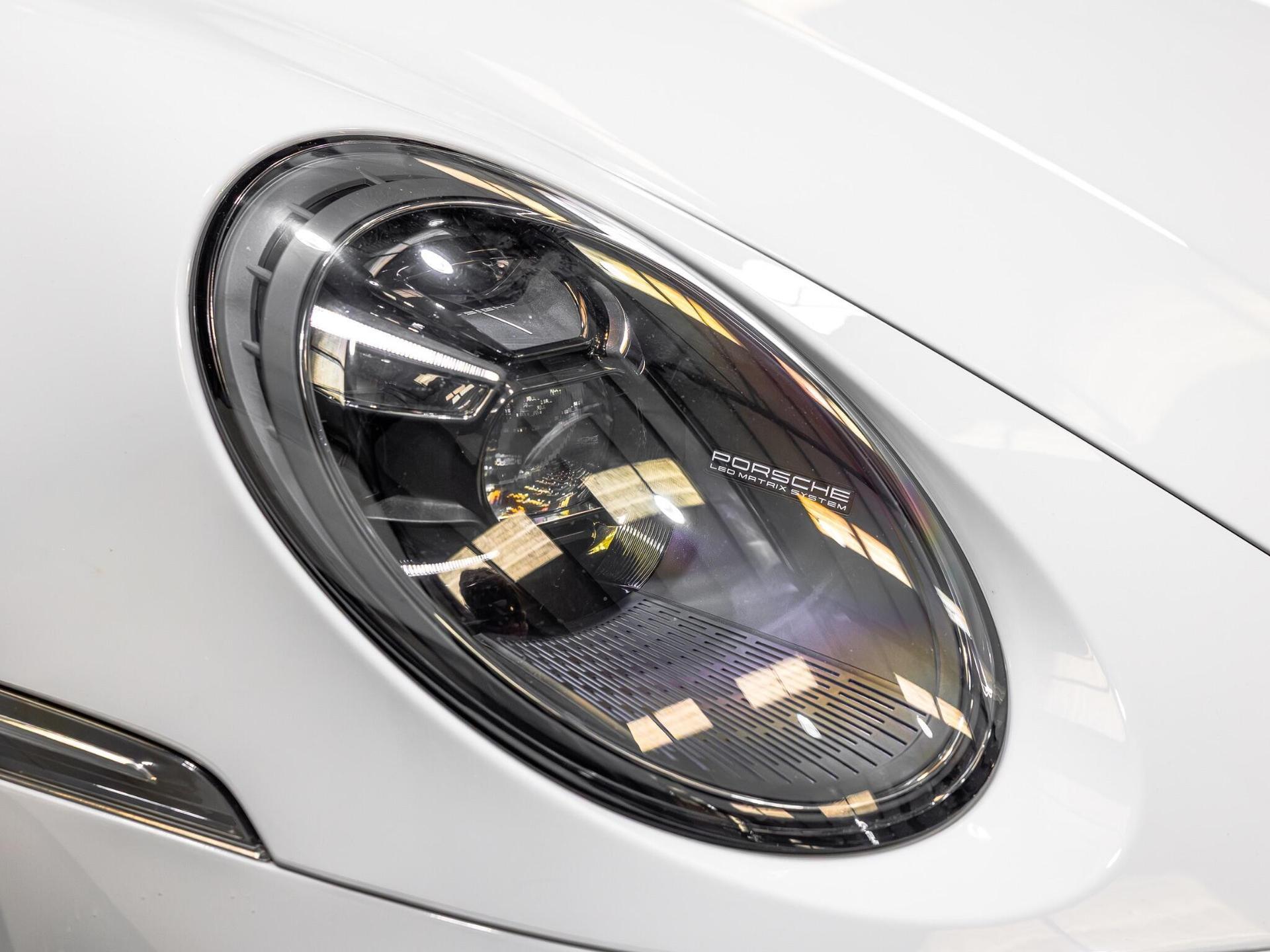 An exterior shot of the lights front on a 2021 Porsche 911