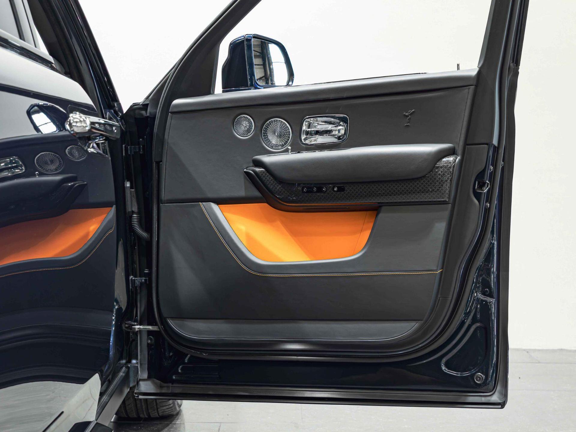 An interior shot of the door interior on a 2023 Rolls-Royce Cullinan