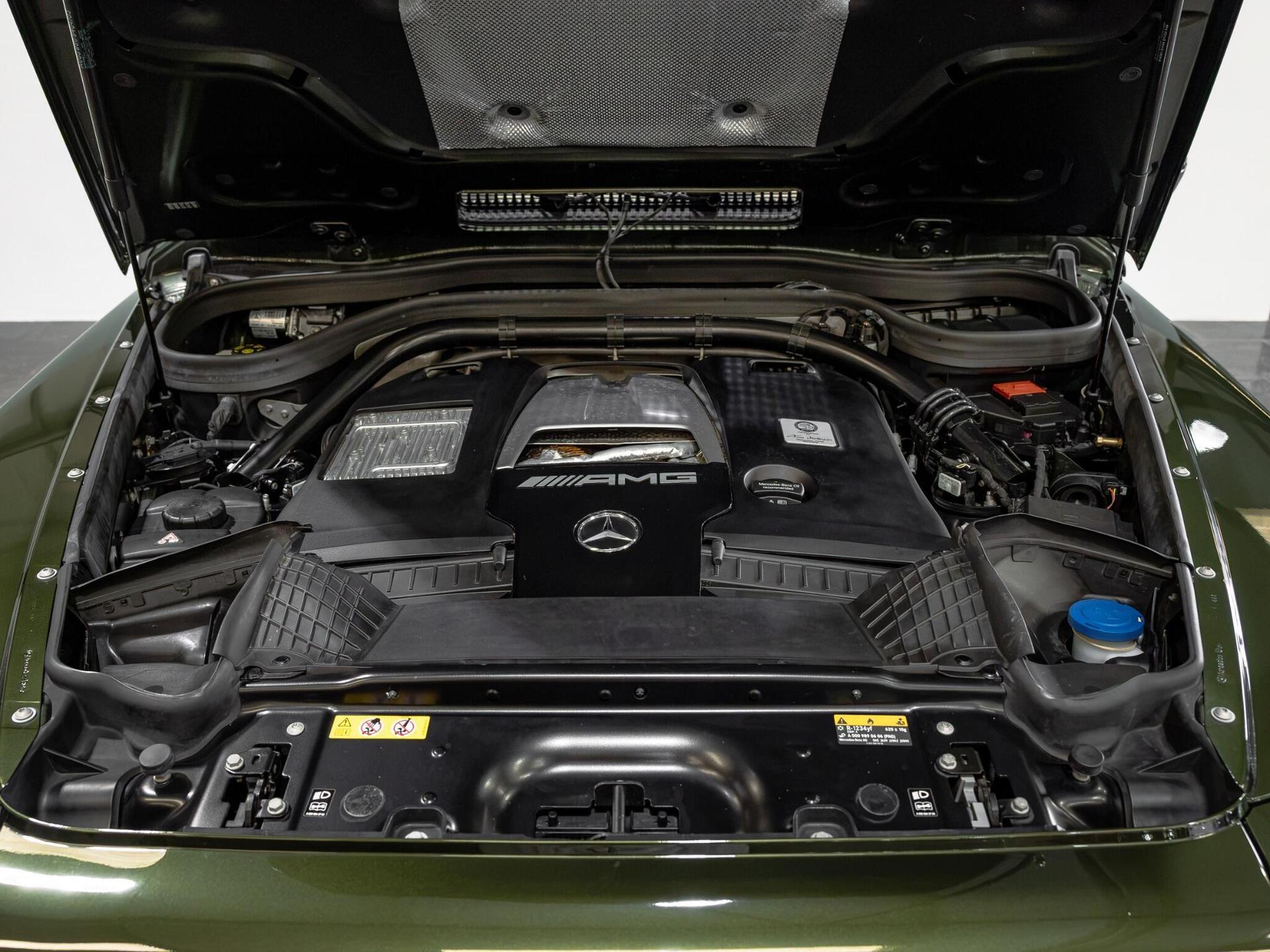 An exterior shot of the engine on a 2023 Mercedes-Benz G Class