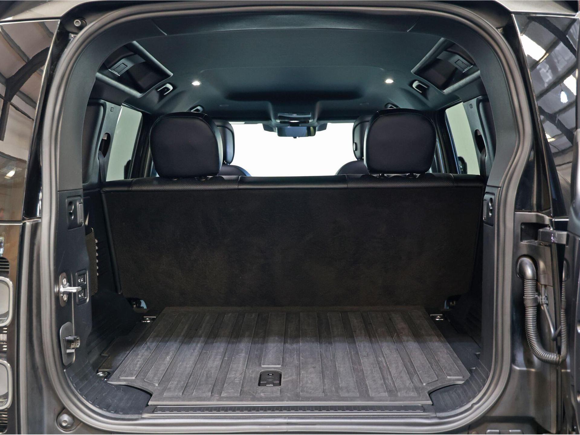 An interior shot of the boot on a 2022 Land Rover Defender 110