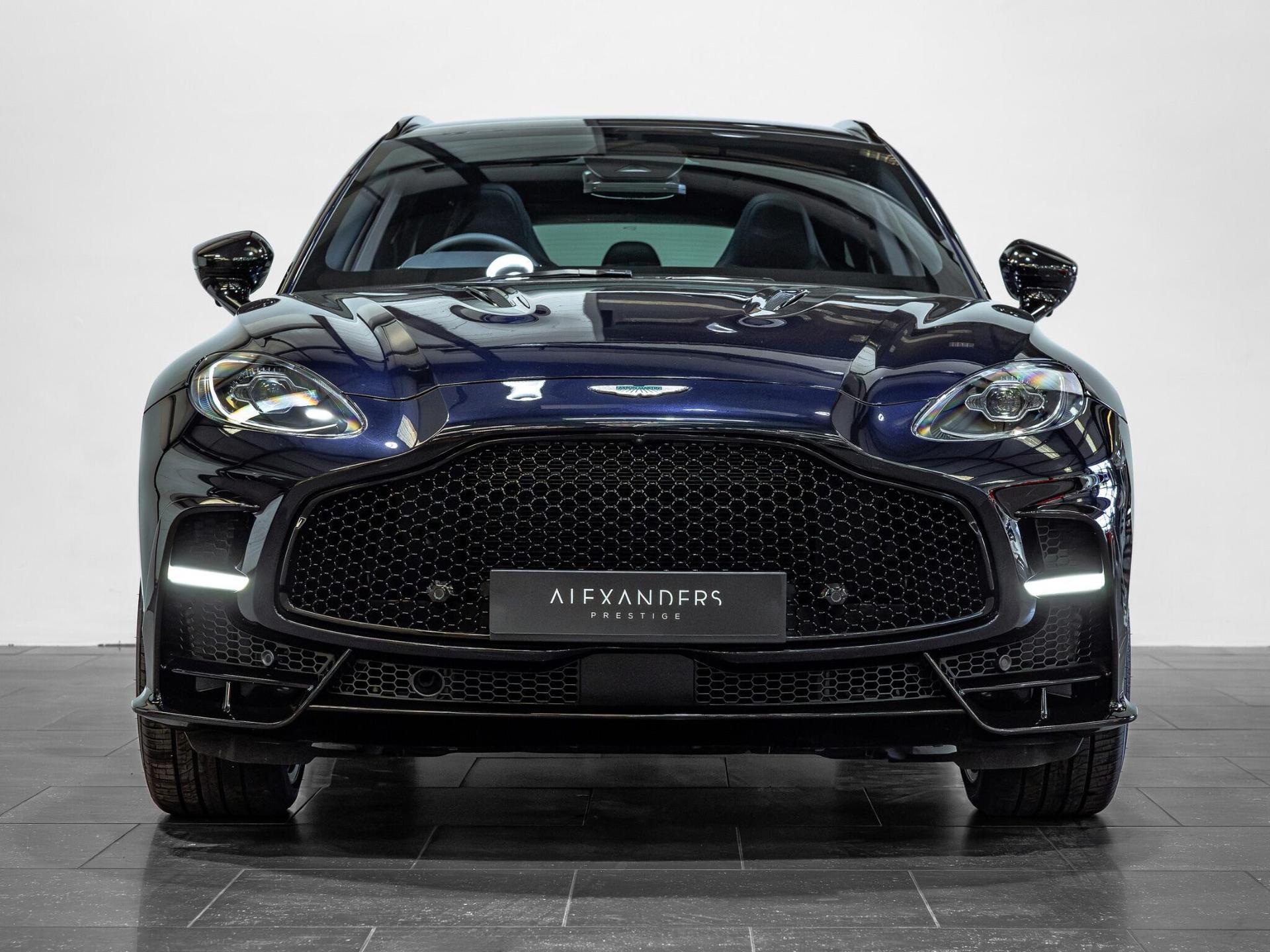 An exterior shot of the front on a 2025 Aston Martin DBX