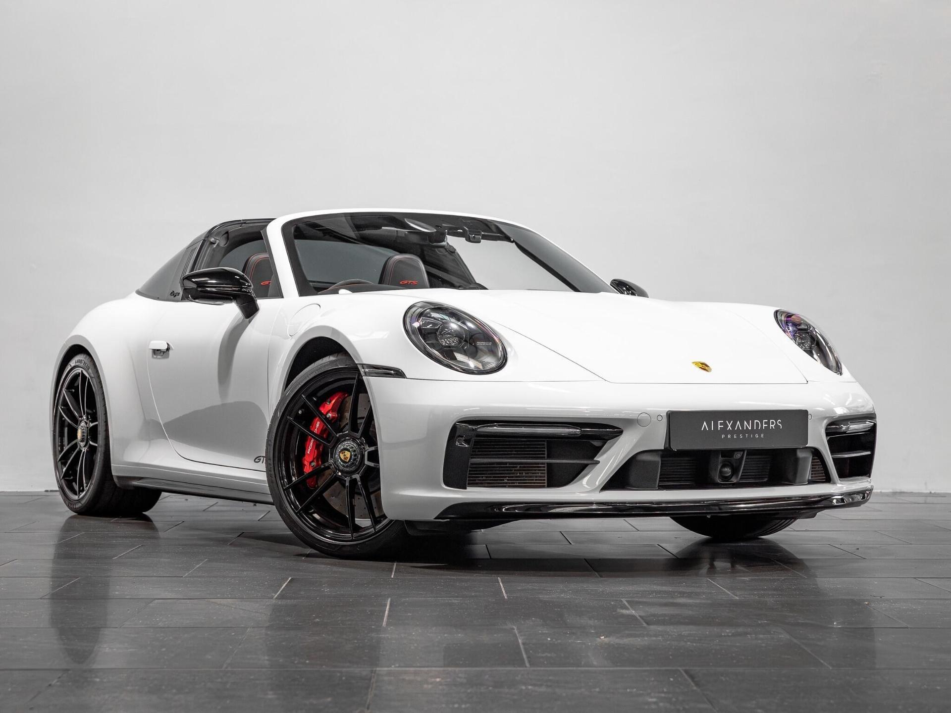 An exterior shot of the front right on a 2021 Porsche 911