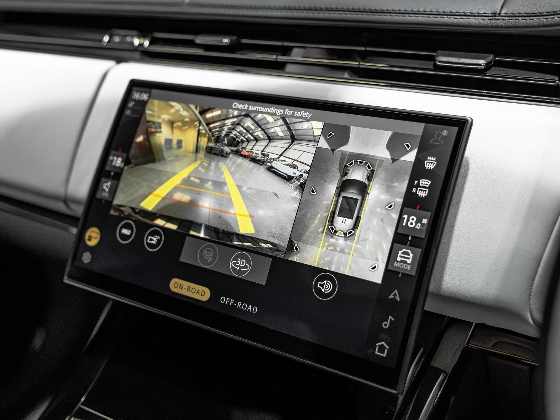 An interior shot of the infotainment system on a 2024 Land Rover Range Rover Sport