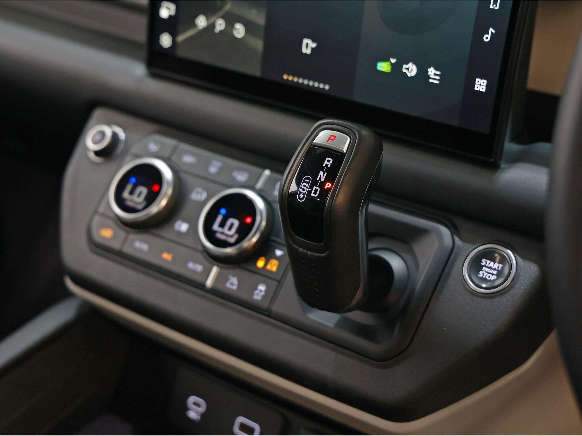 An interior shot of the infotainment system on a 2022 Land Rover Defender 110