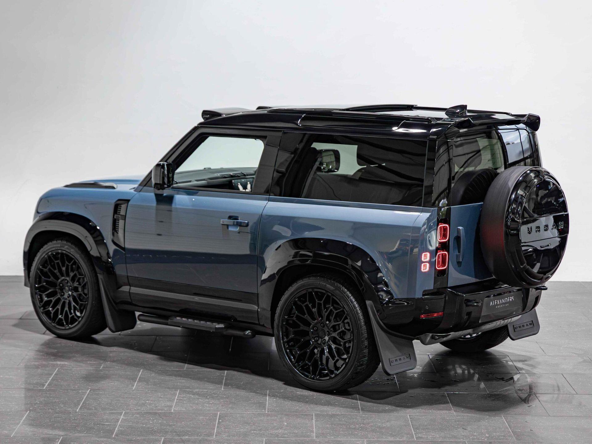 An exterior shot of the rear left on a 2025 Land Rover Defender 90