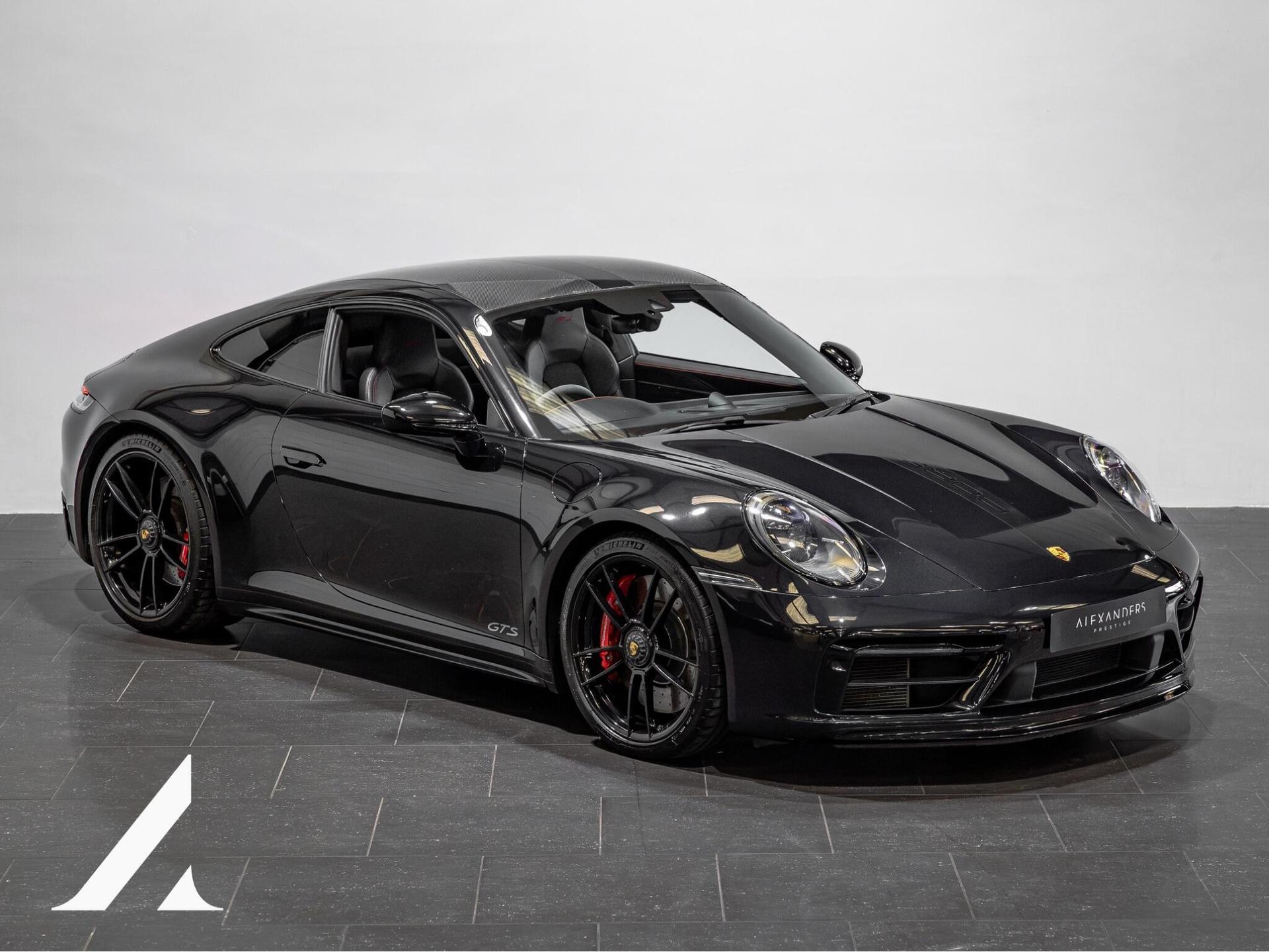 An exterior shot of the front right on a 2021 Porsche 911
