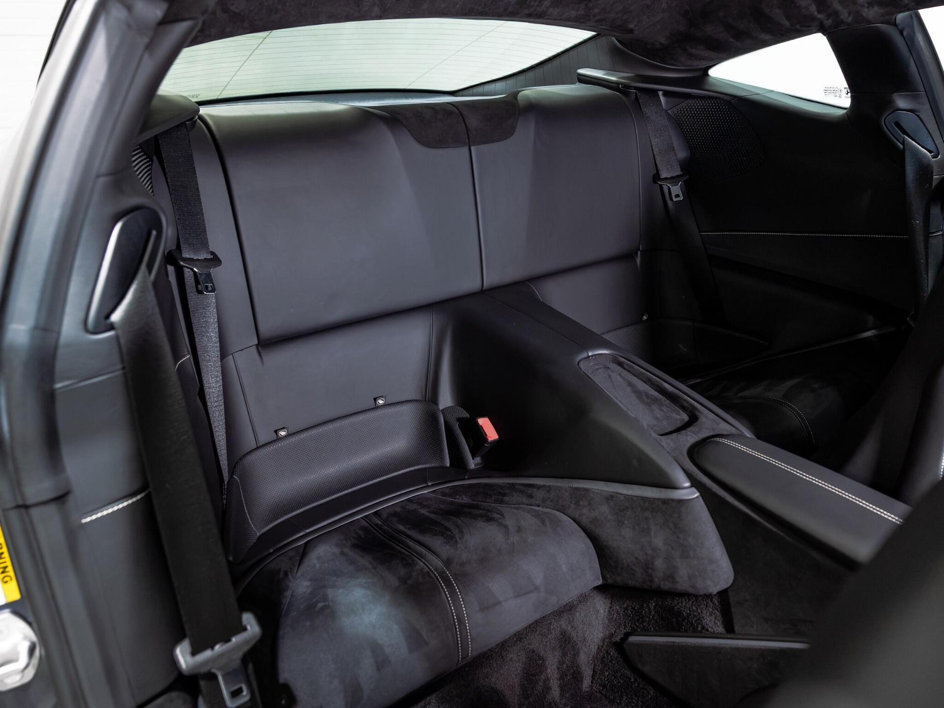An interior shot of the seats rear on a 2022 Ferrari Roma