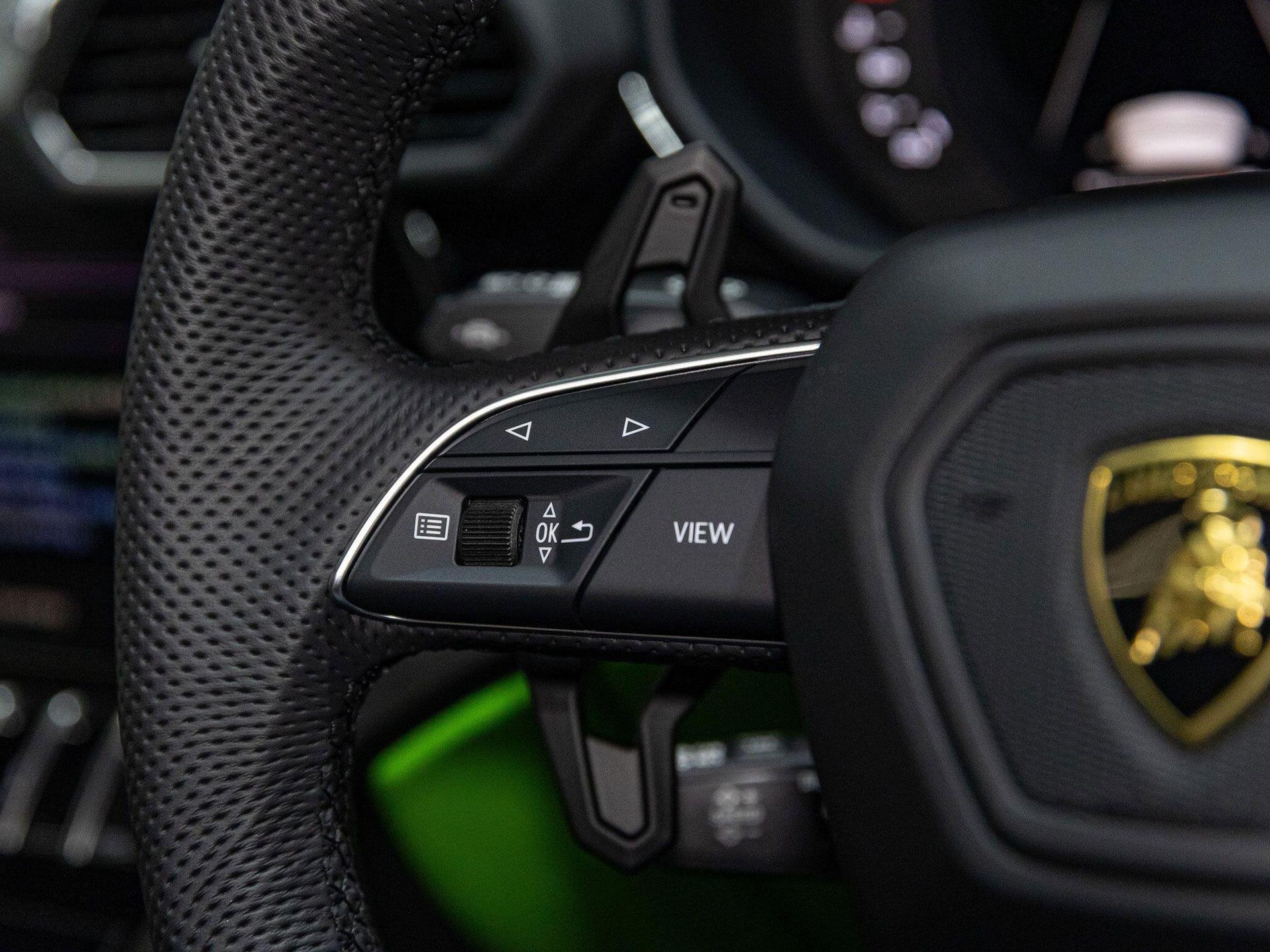 An interior shot of the misc controls on a 2024 Lamborghini Urus