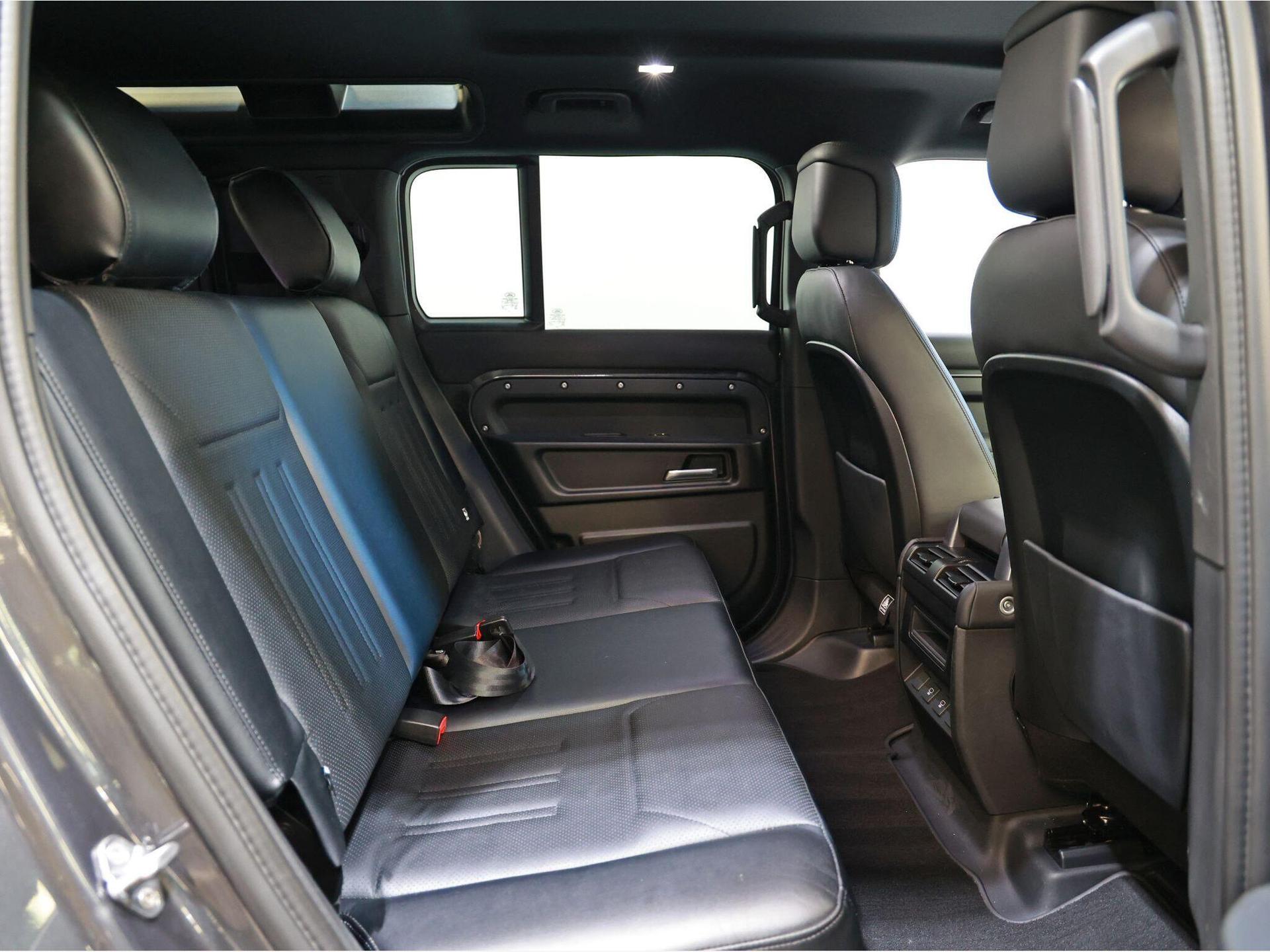 An interior shot of the seats rear on a 2022 Land Rover Defender 110