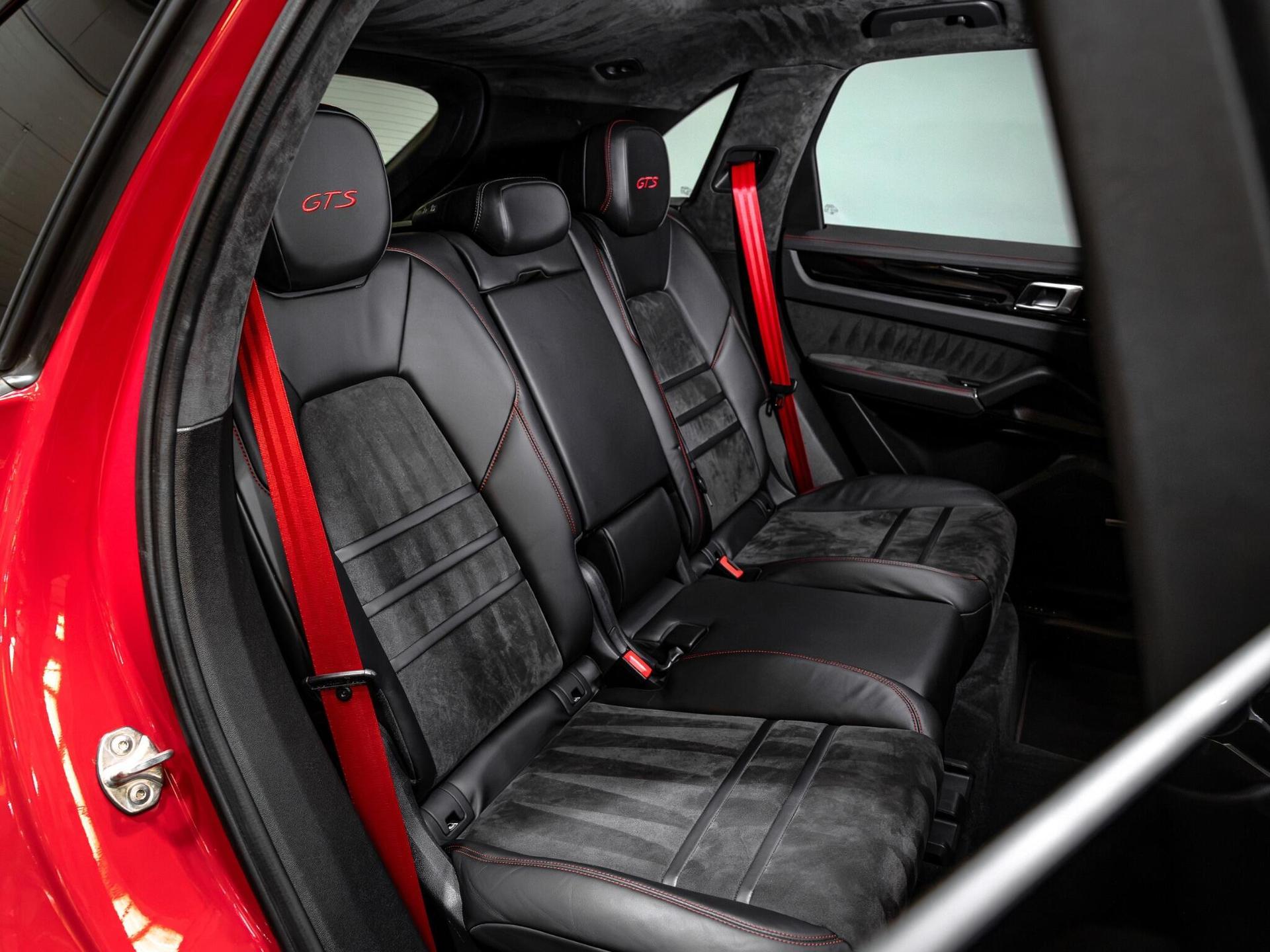 An interior shot of the seats rear on a 2021 Porsche Cayenne