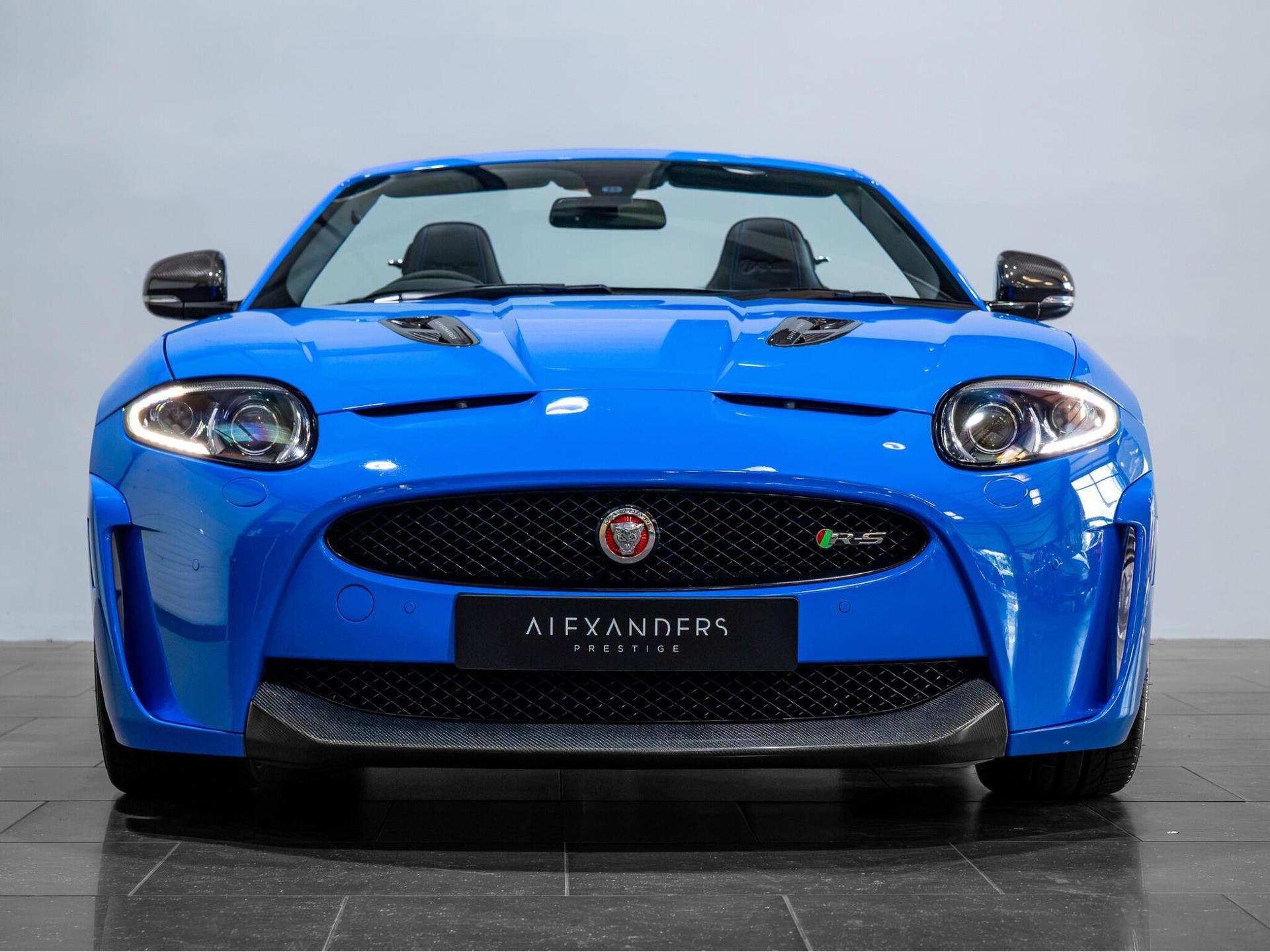 An exterior shot of the front on a 2014 Jaguar XKR-S