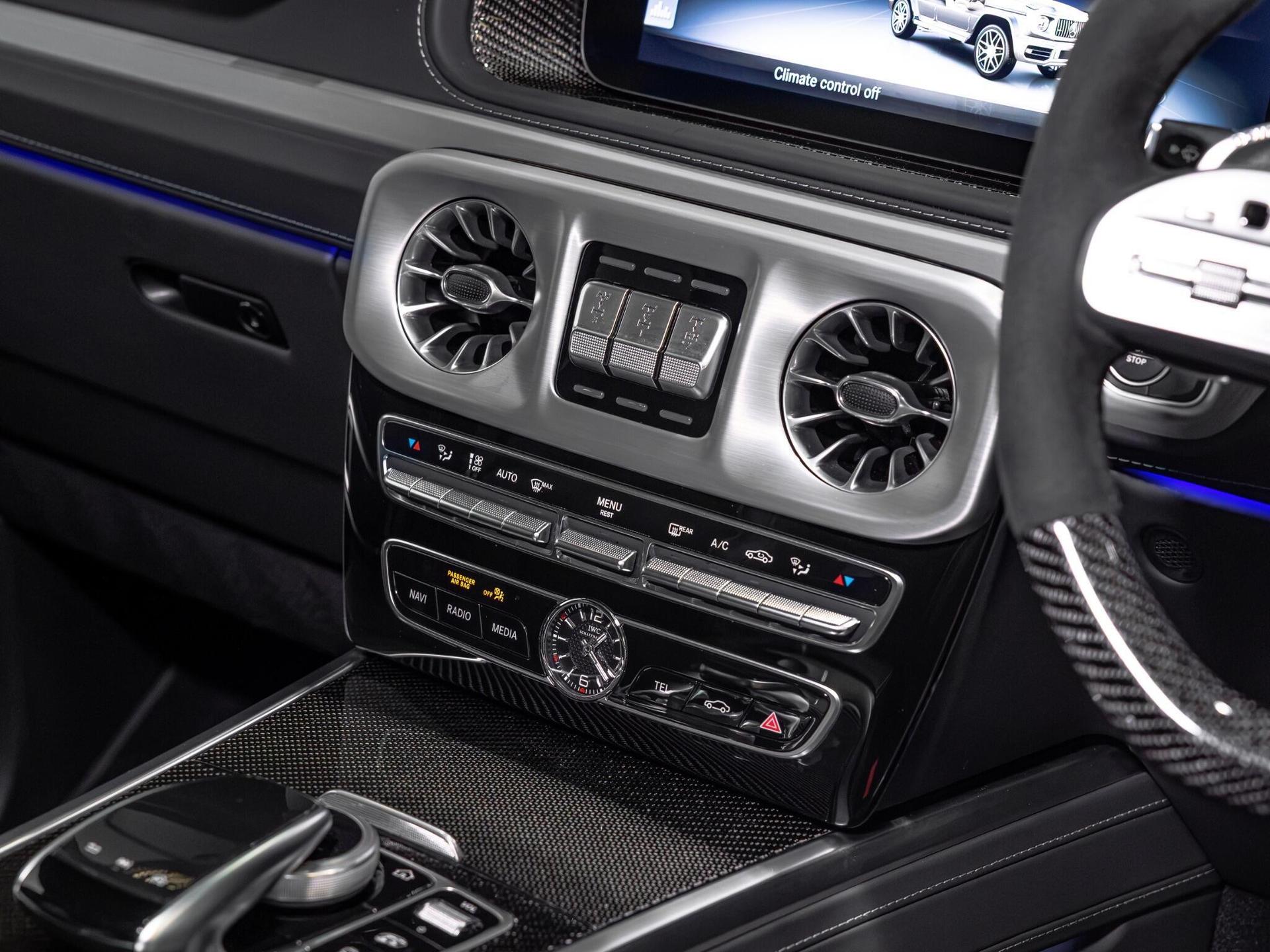 An interior shot of the misc controls on a 2023 Mercedes-Benz G Class