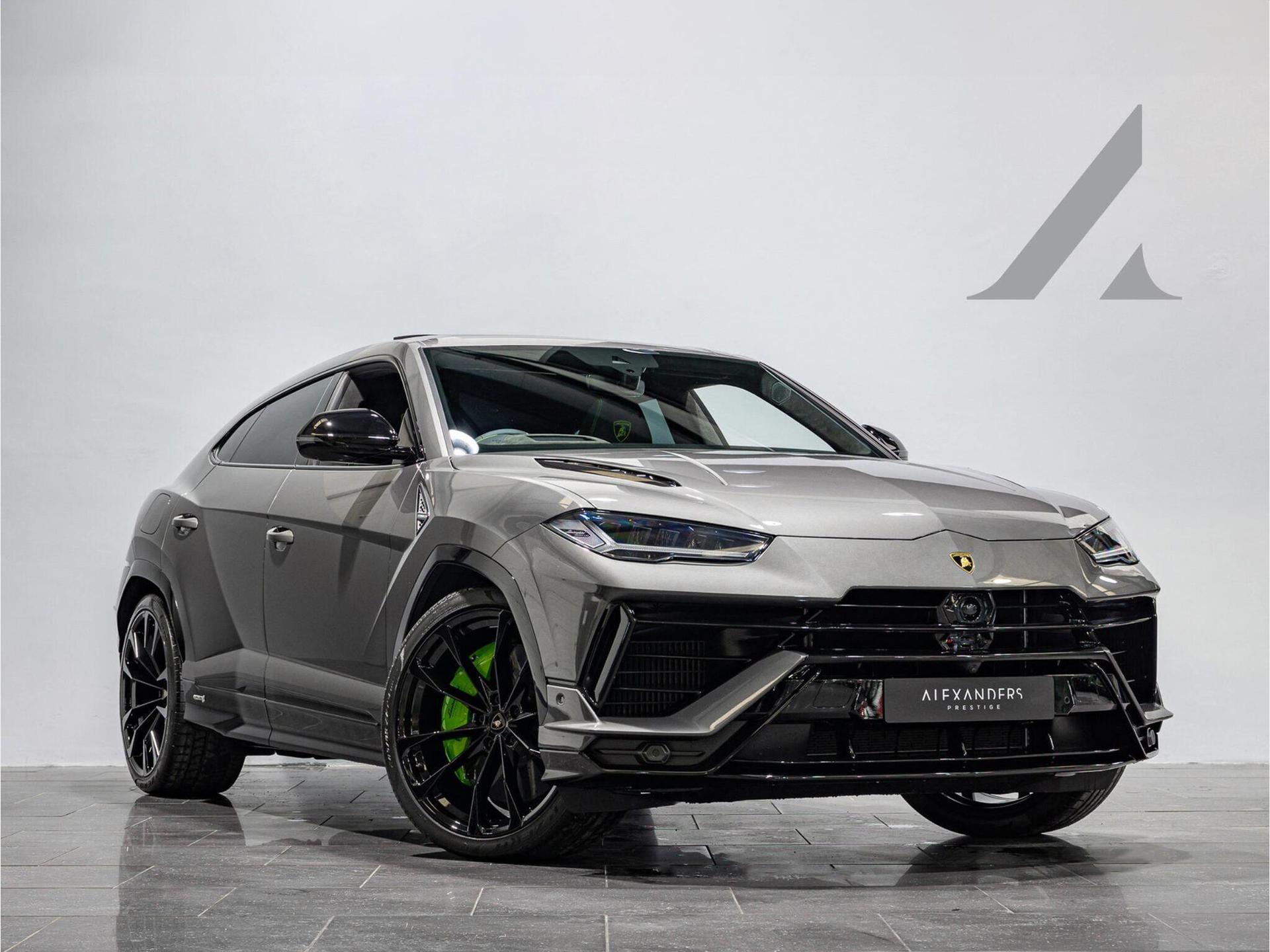 An exterior shot of the front right on a 2024 Lamborghini Urus