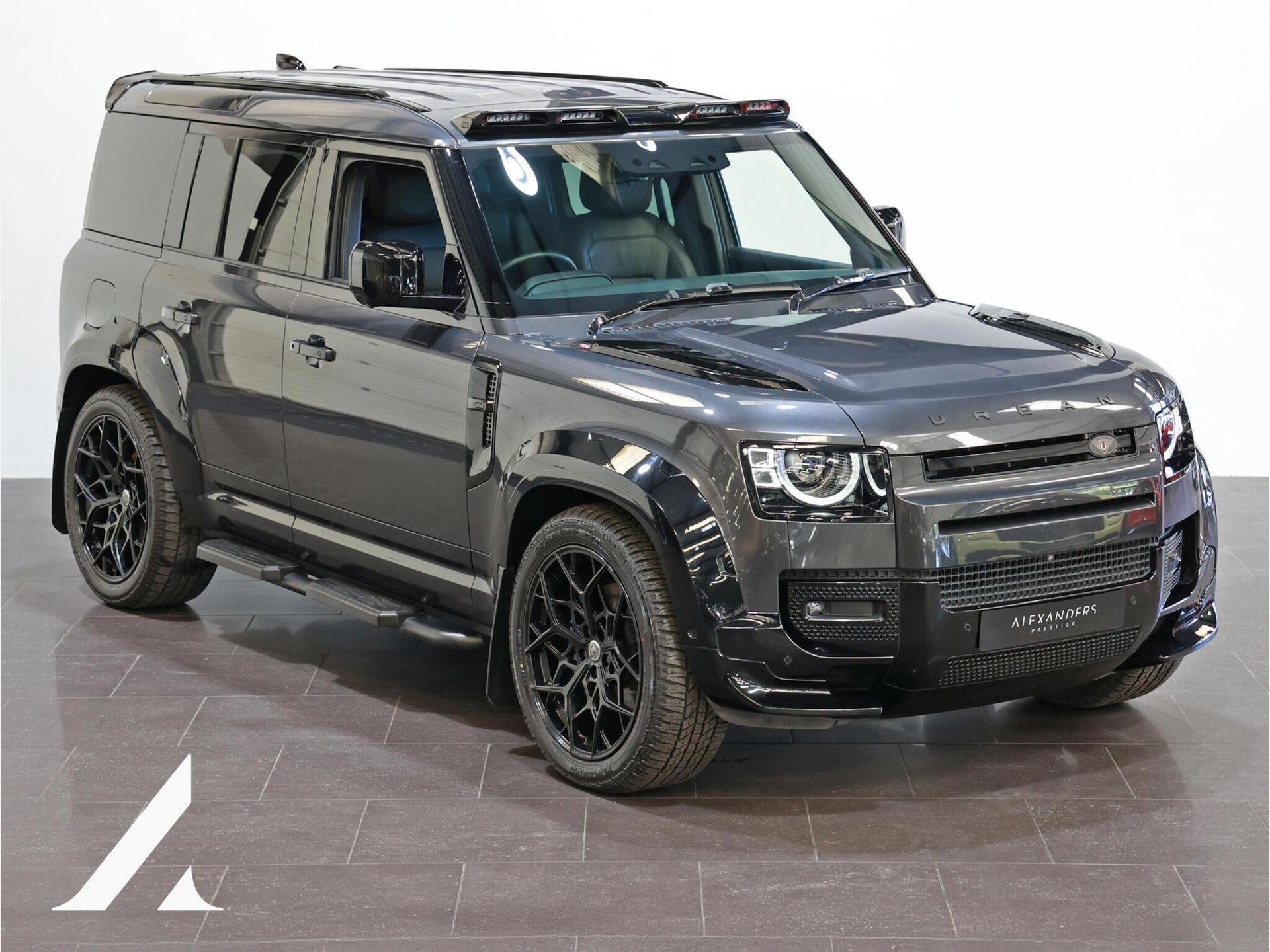 An exterior shot of the front right on a 2022 Land Rover Defender 110
