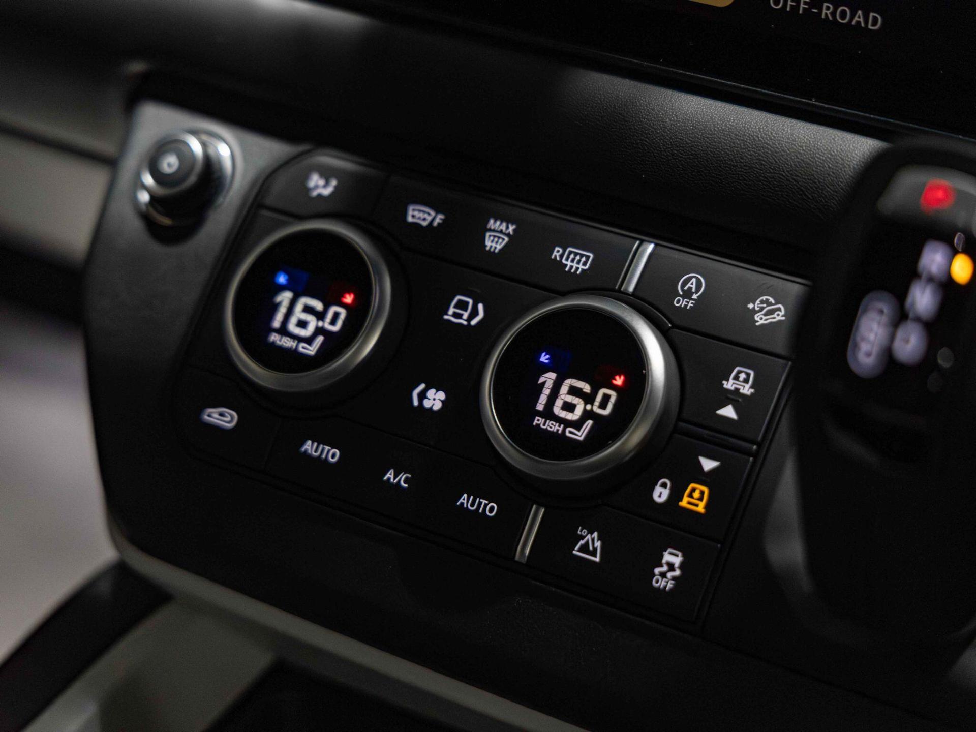 An interior shot of the misc controls on a 2025 Land Rover Defender 90