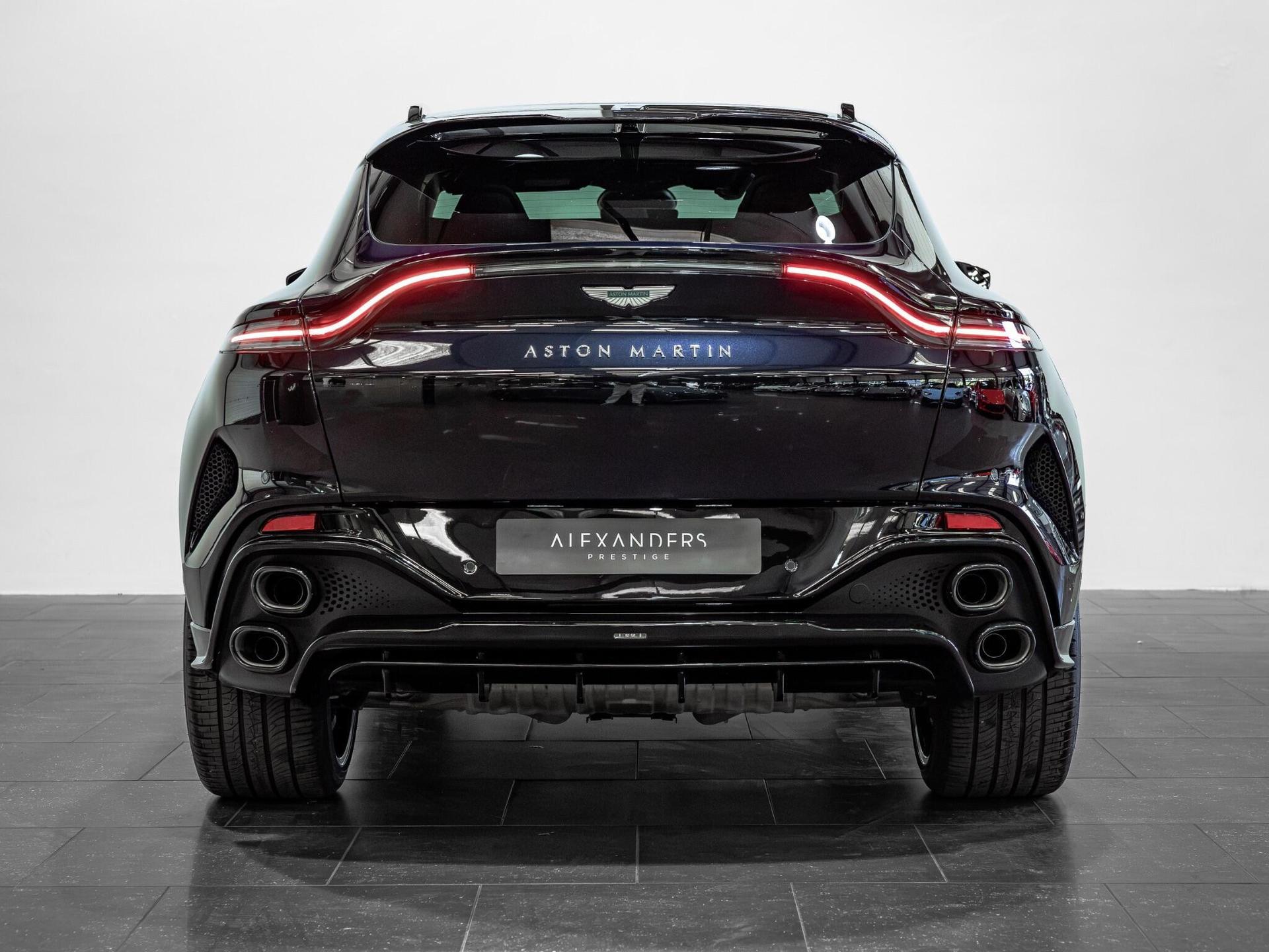 An exterior shot of the rear on a 2025 Aston Martin DBX