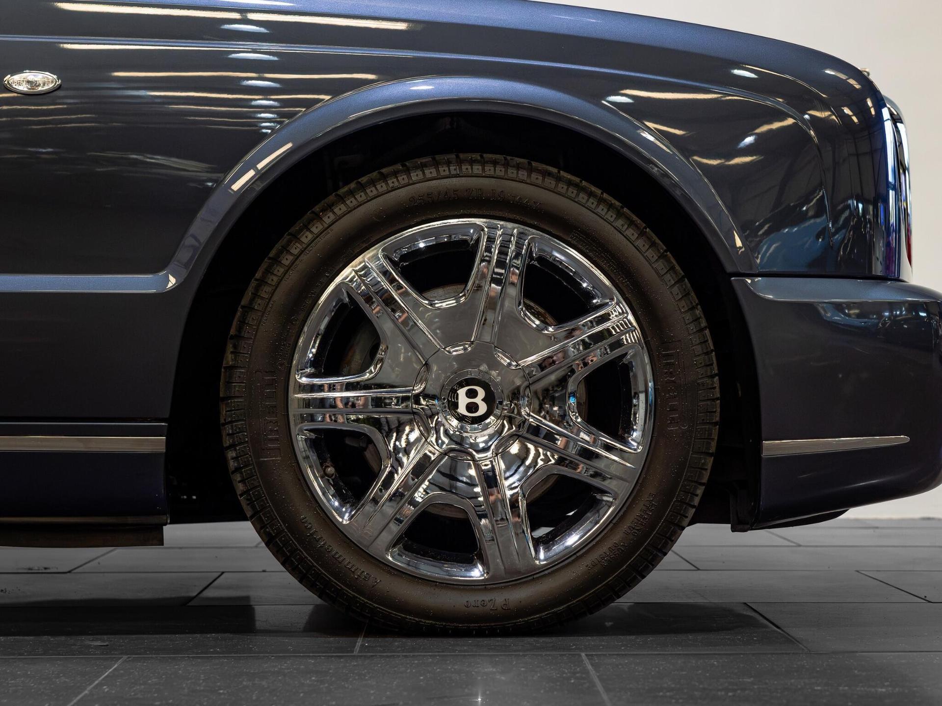 An exterior shot of the wheel on a 2006 Bentley Azure