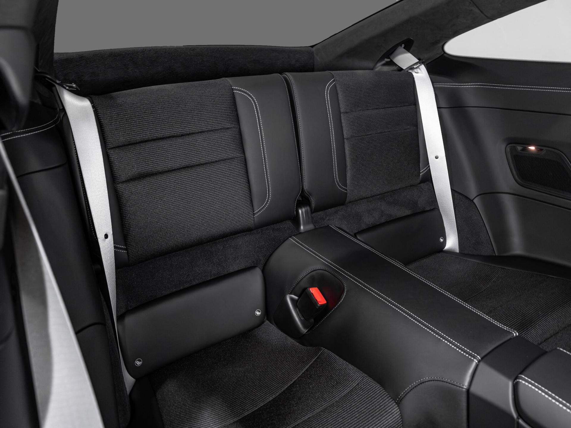 An interior shot of the seats rear on a 2026 Porsche 911