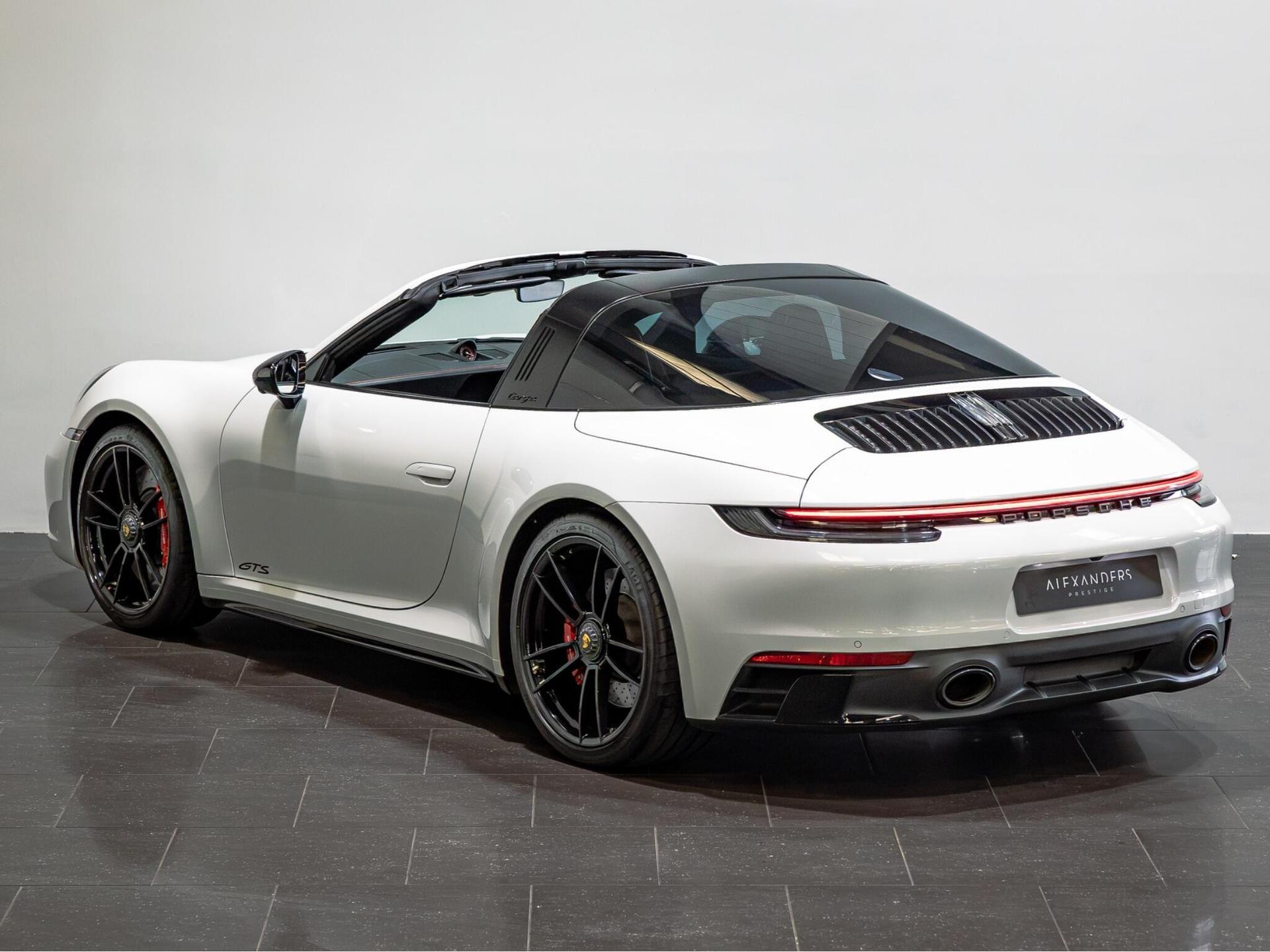 An exterior shot of the rear left on a 2021 Porsche 911