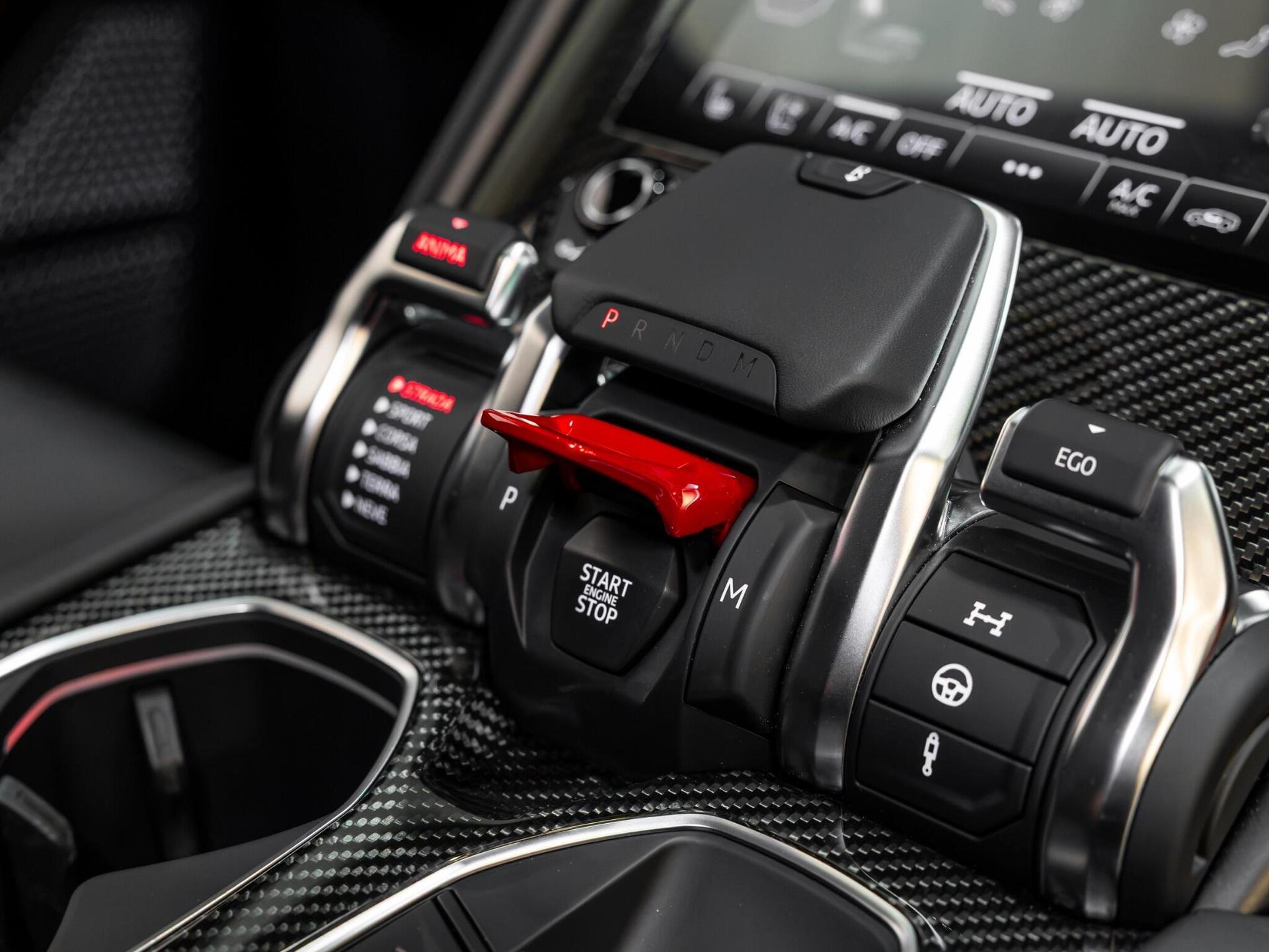 An exterior shot of the engine on a 2023 Lamborghini Urus