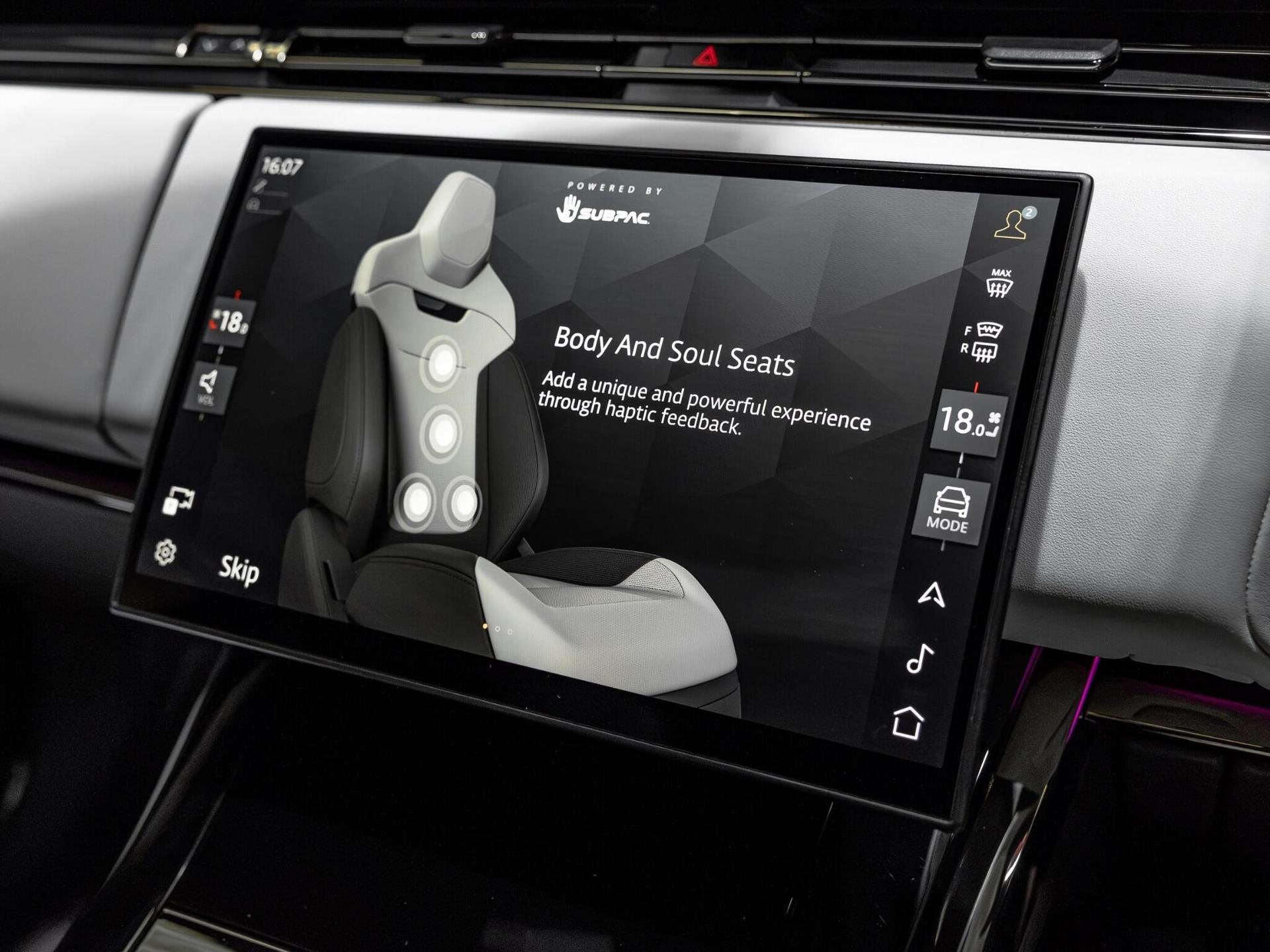 An interior shot of the infotainment system on a 2024 Land Rover Range Rover Sport