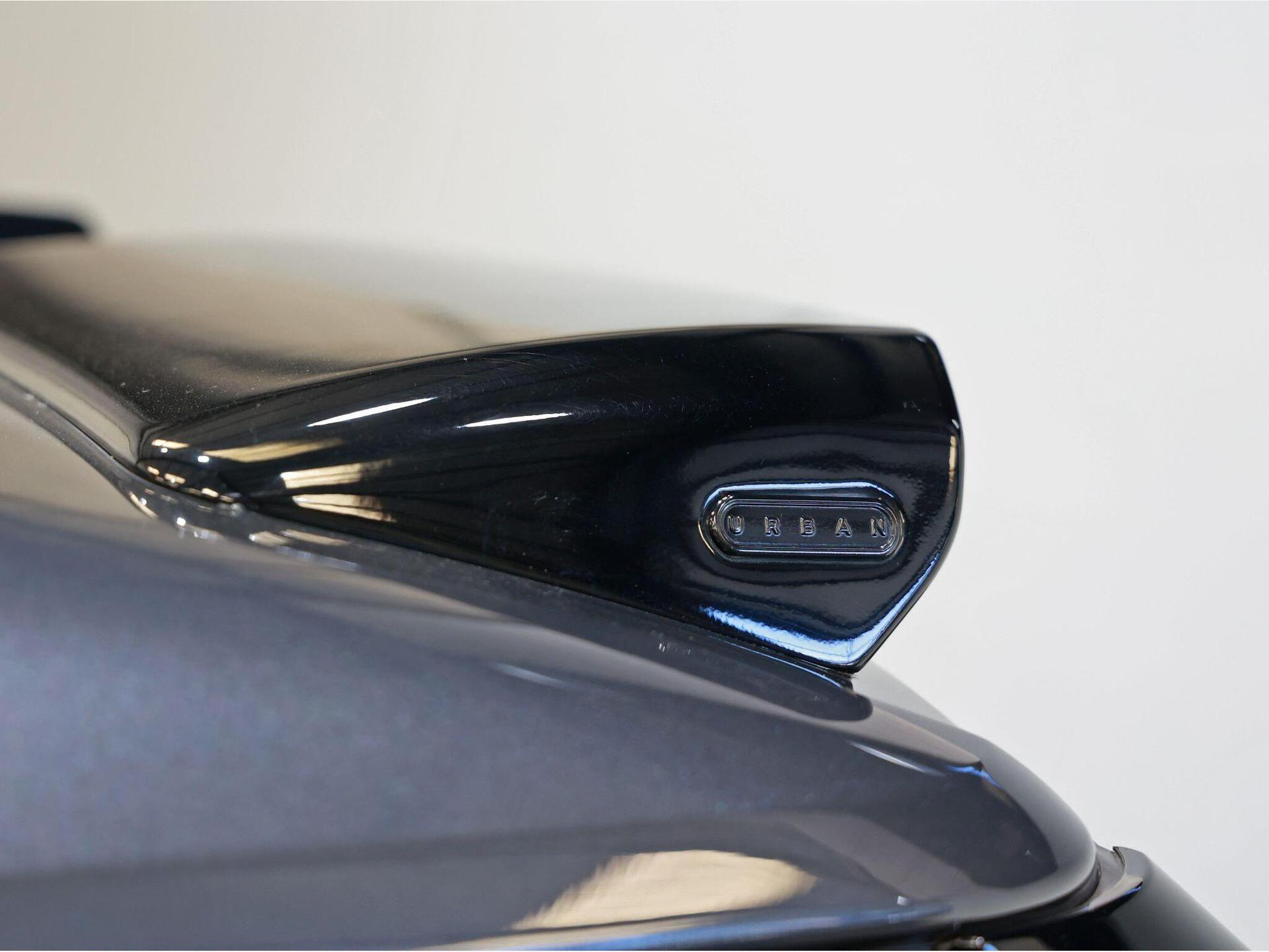 An exterior shot of the fuel or charging port on a 2022 Land Rover Defender 110