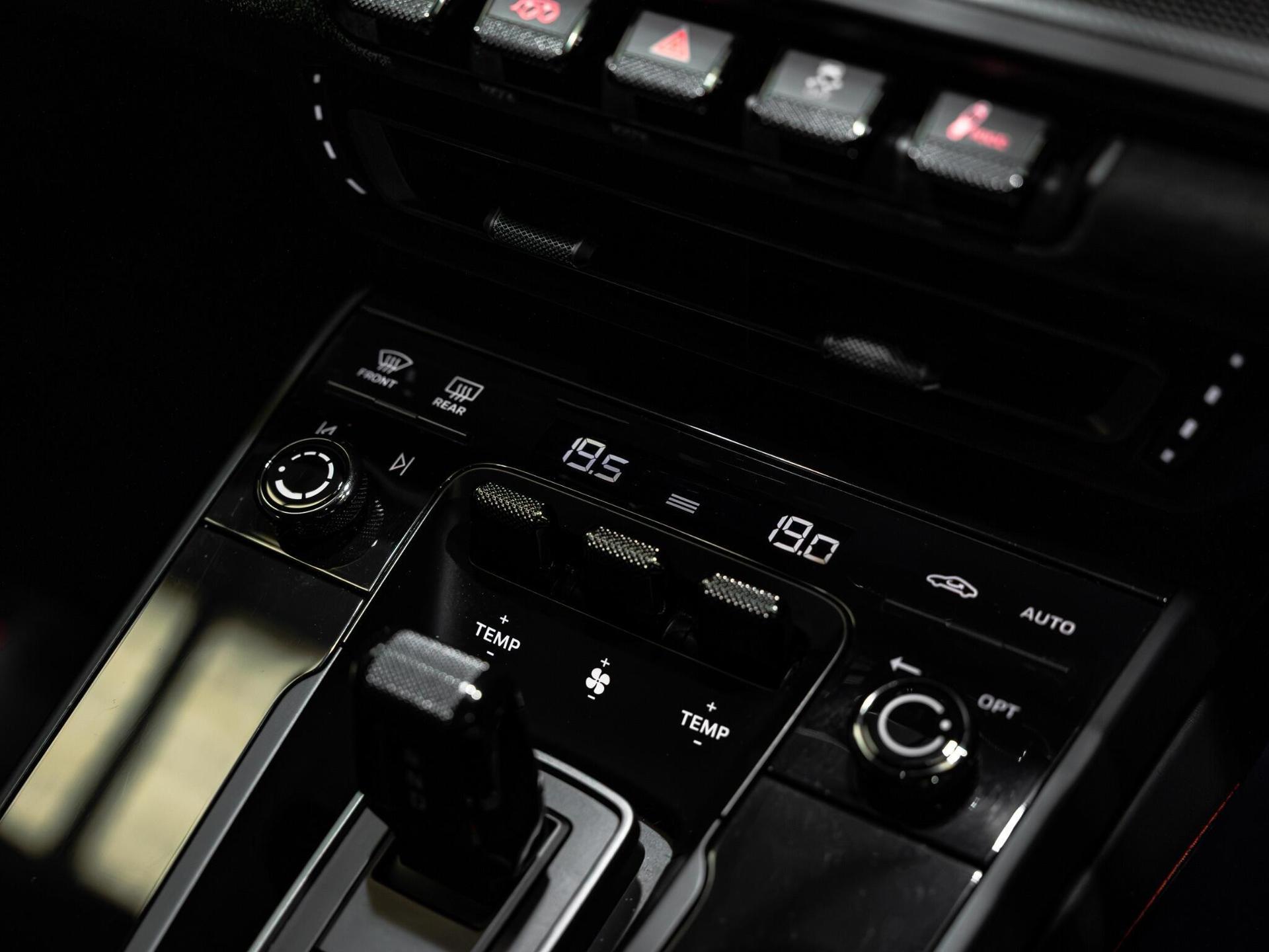 An interior shot of the misc controls on a 2021 Porsche 911