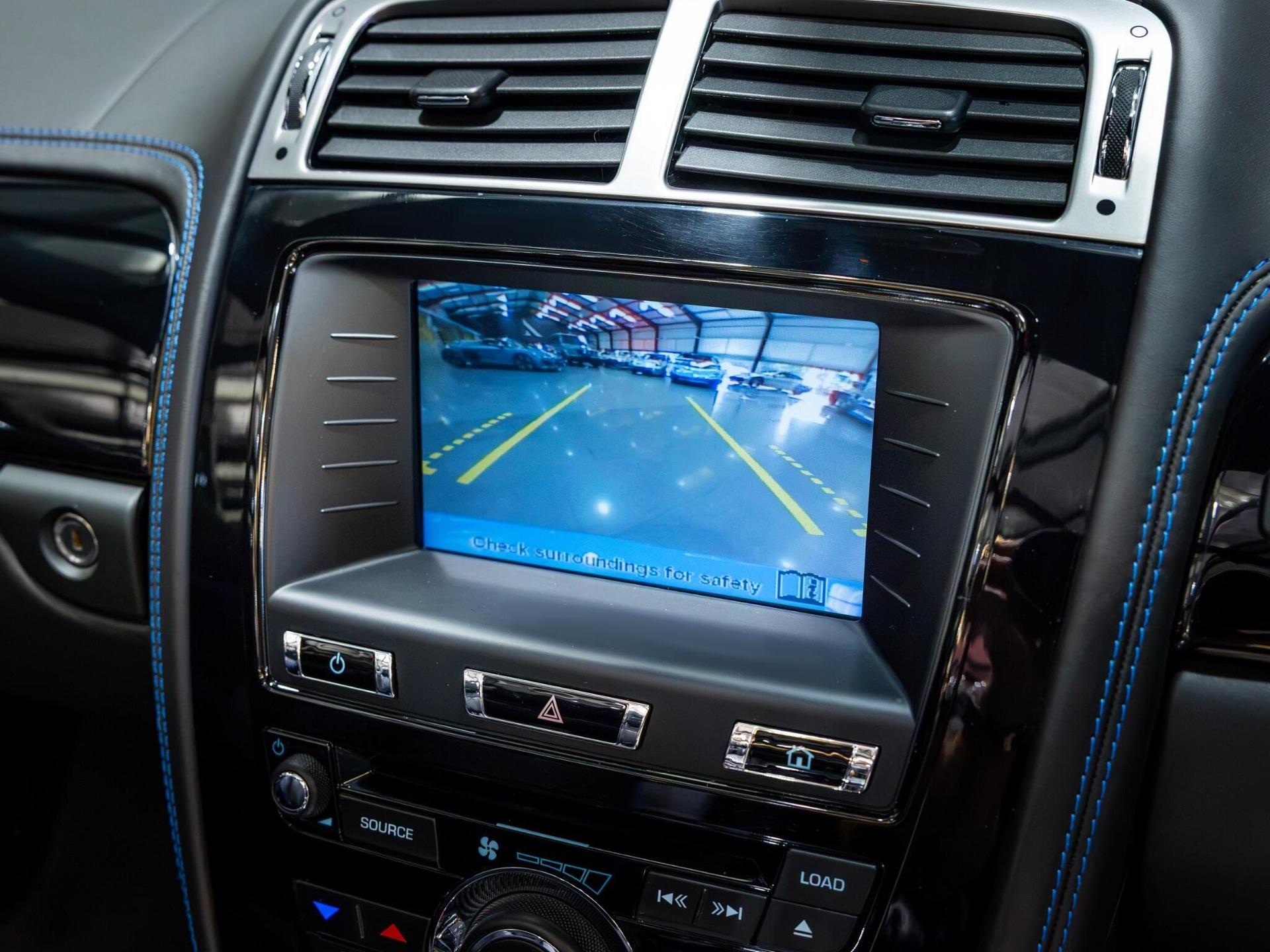 An interior shot of the infotainment system on a 2014 Jaguar XKR-S