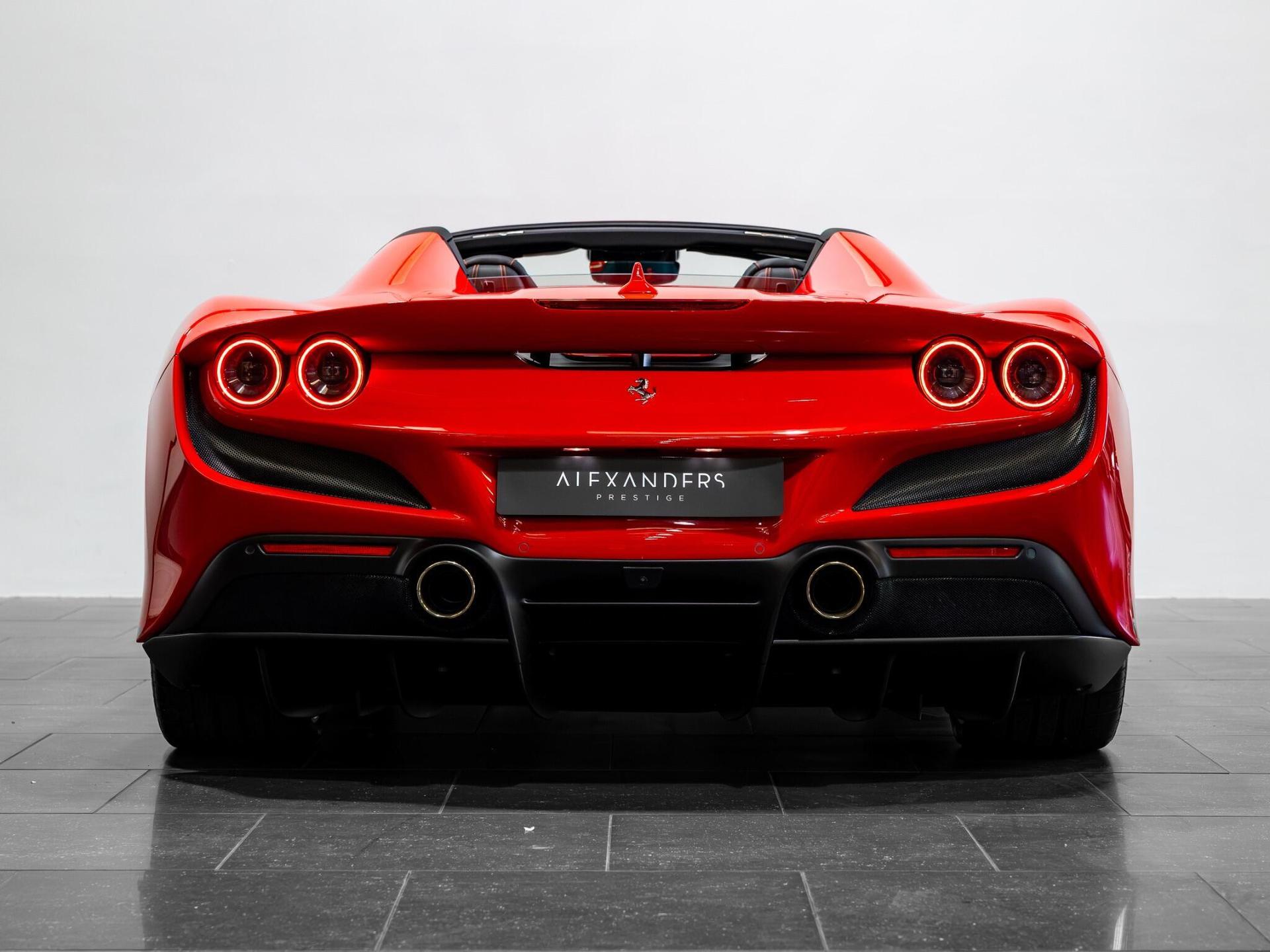 An exterior shot of the rear on a 2022 Ferrari F8 Spider