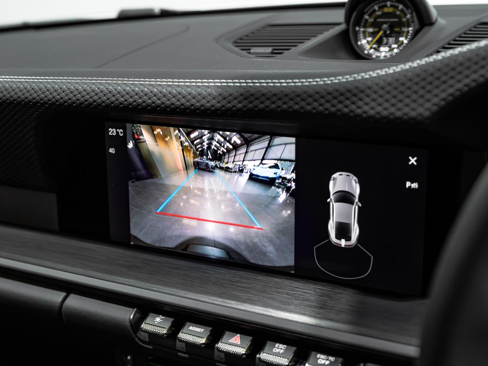 An interior shot of the infotainment system on a 2026 Porsche 911