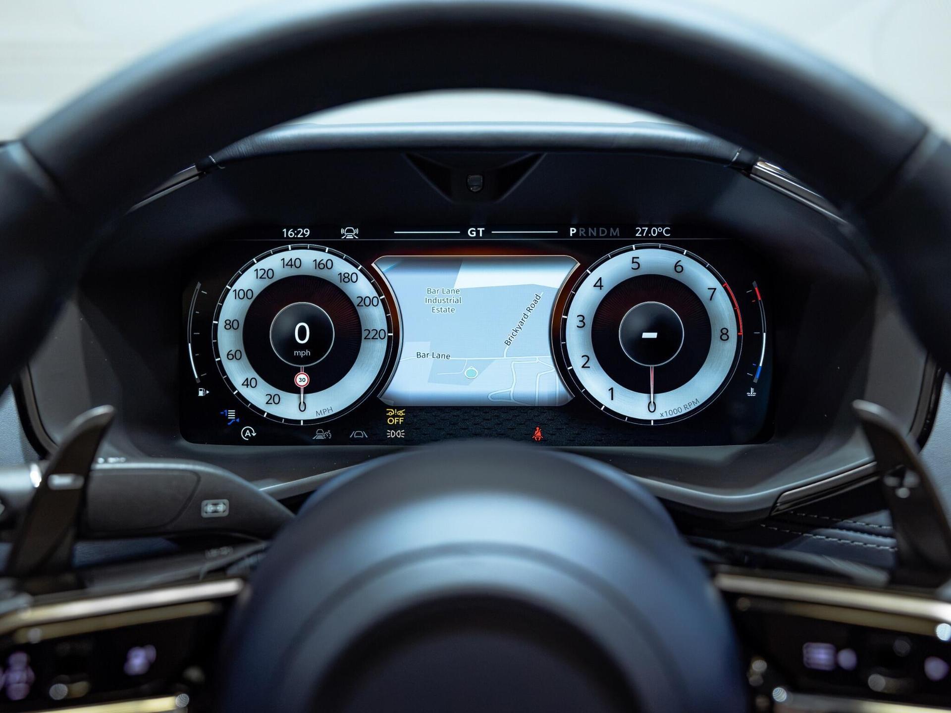 An interior shot of the driver instruments on a 2025 Aston Martin DBX
