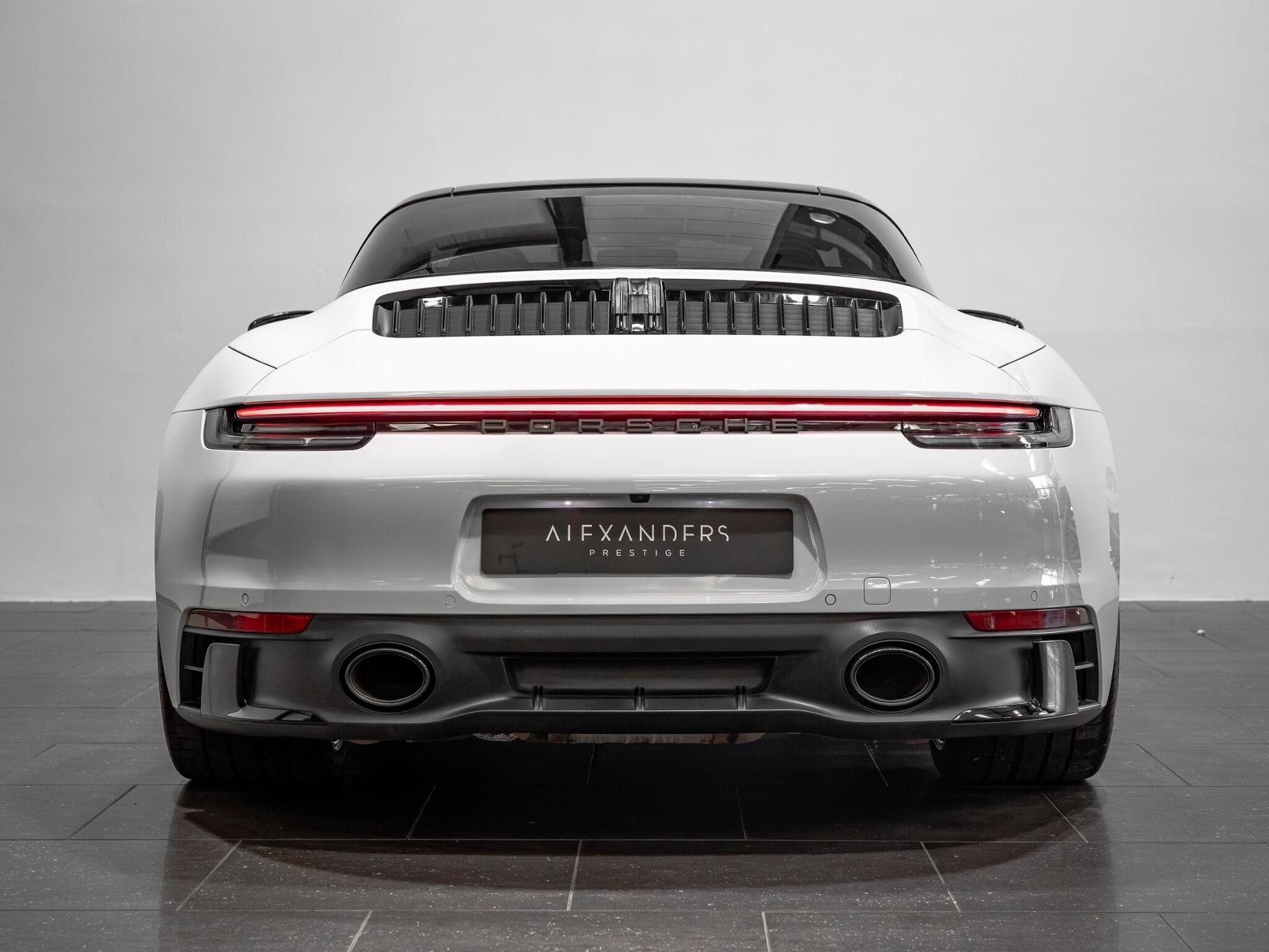 An exterior shot of the rear on a 2021 Porsche 911