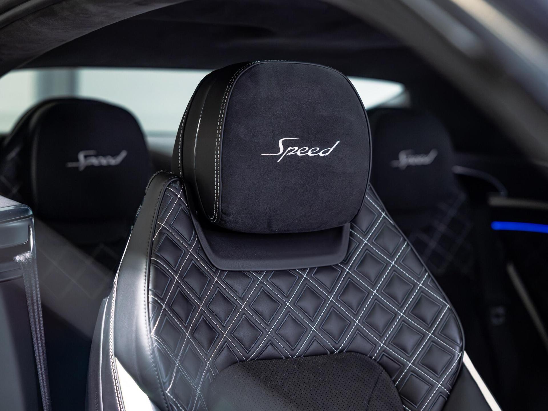 An interior shot of the driver seat on a 2021 Bentley Continental