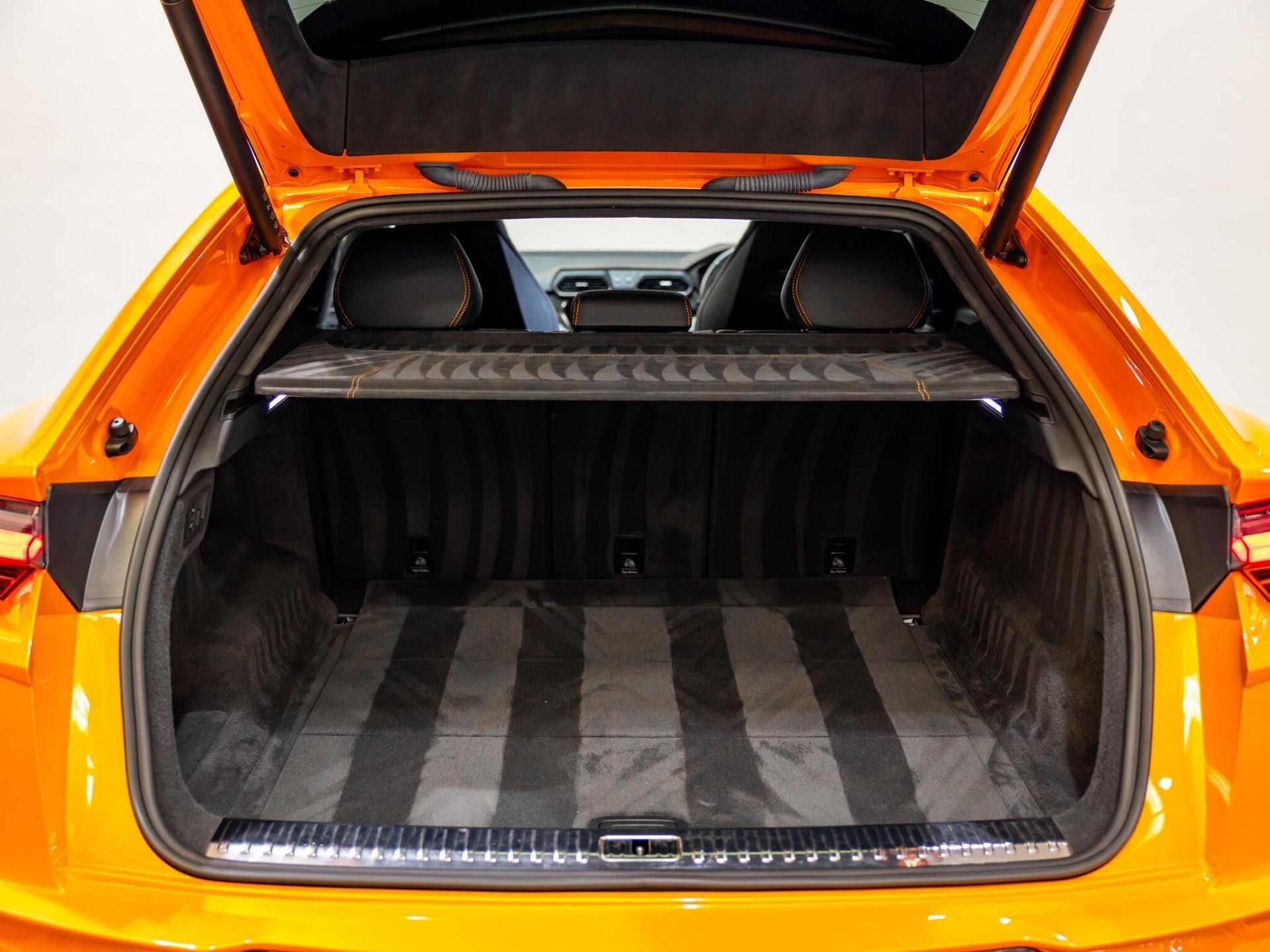 An interior shot of the boot on a 2023 Lamborghini Urus