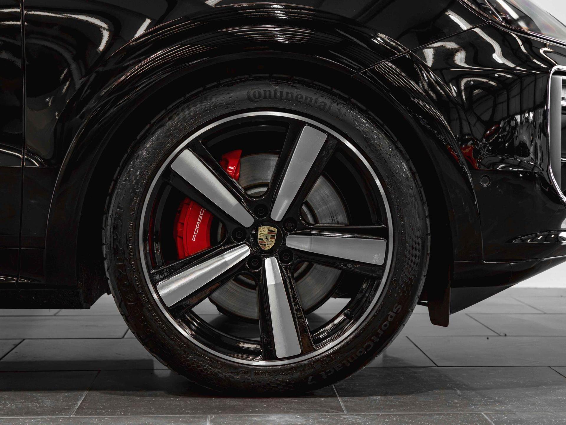 An exterior shot of the wheel on a 2025 Porsche Cayenne