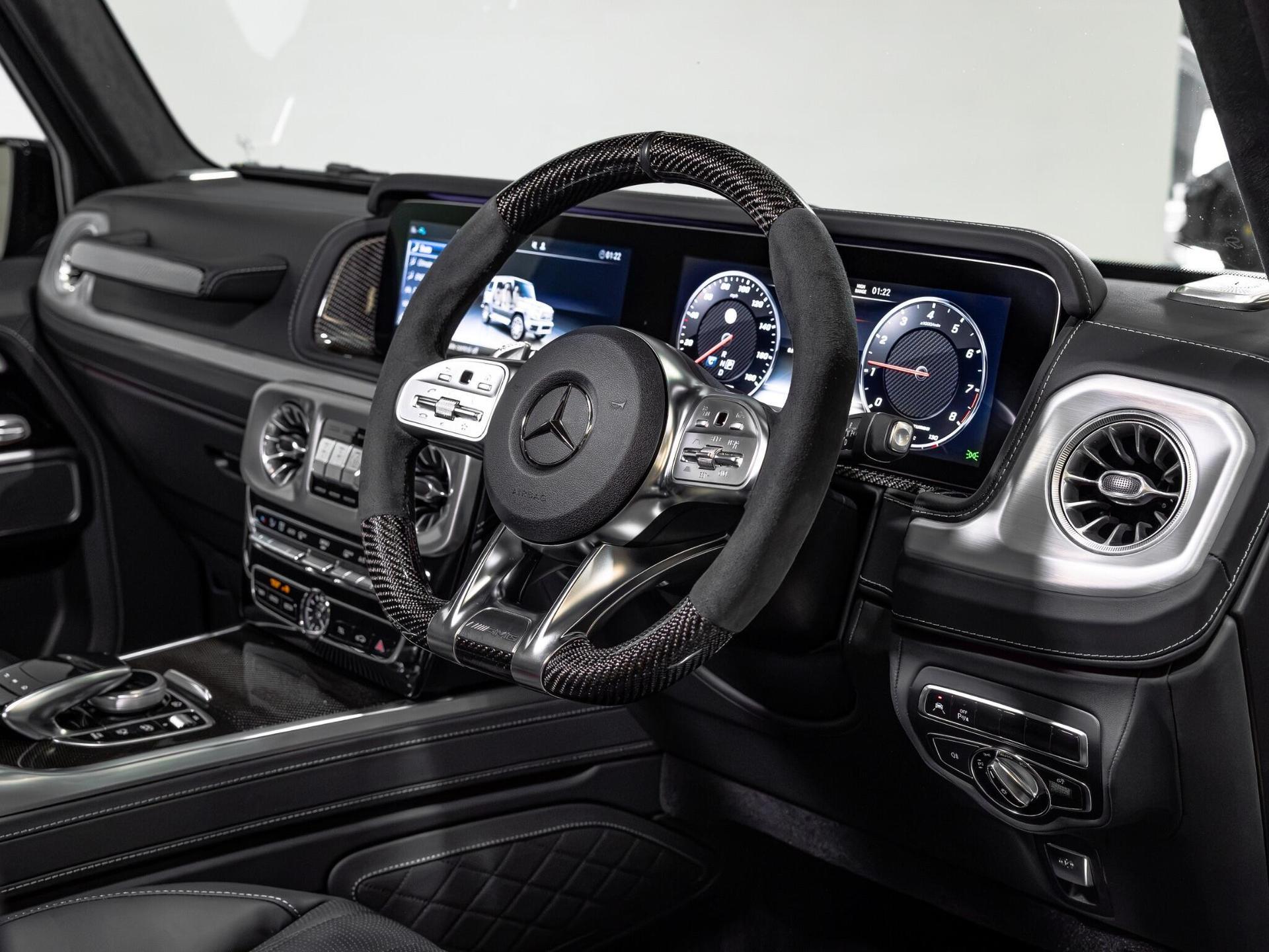 An interior shot of the interior front on a 2023 Mercedes-Benz G Class