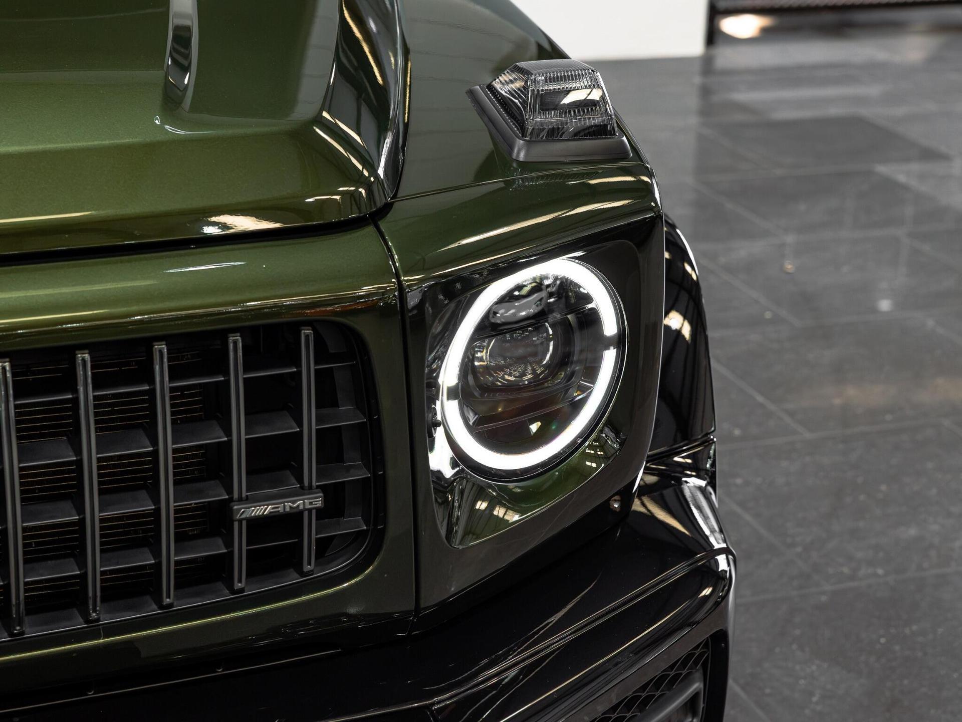 An exterior shot of the lights front on a 2023 Mercedes-Benz G Class