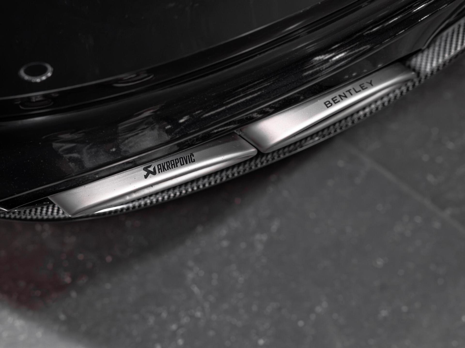 An exterior shot of the badge exterior on a 2021 Bentley Continental