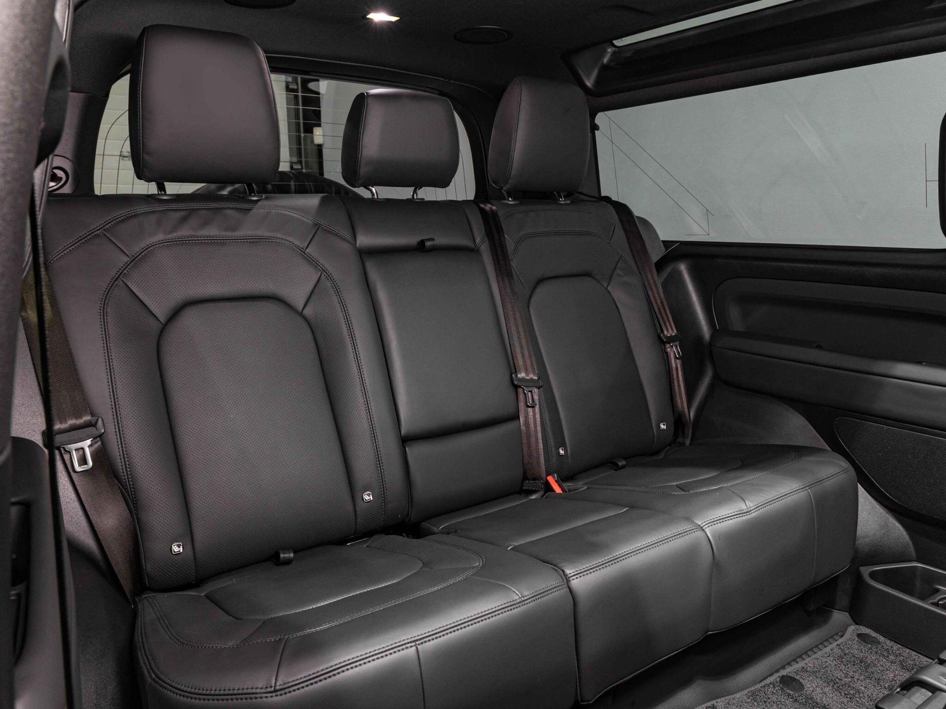 An interior shot of the seats rear on a 2025 Land Rover Defender 90